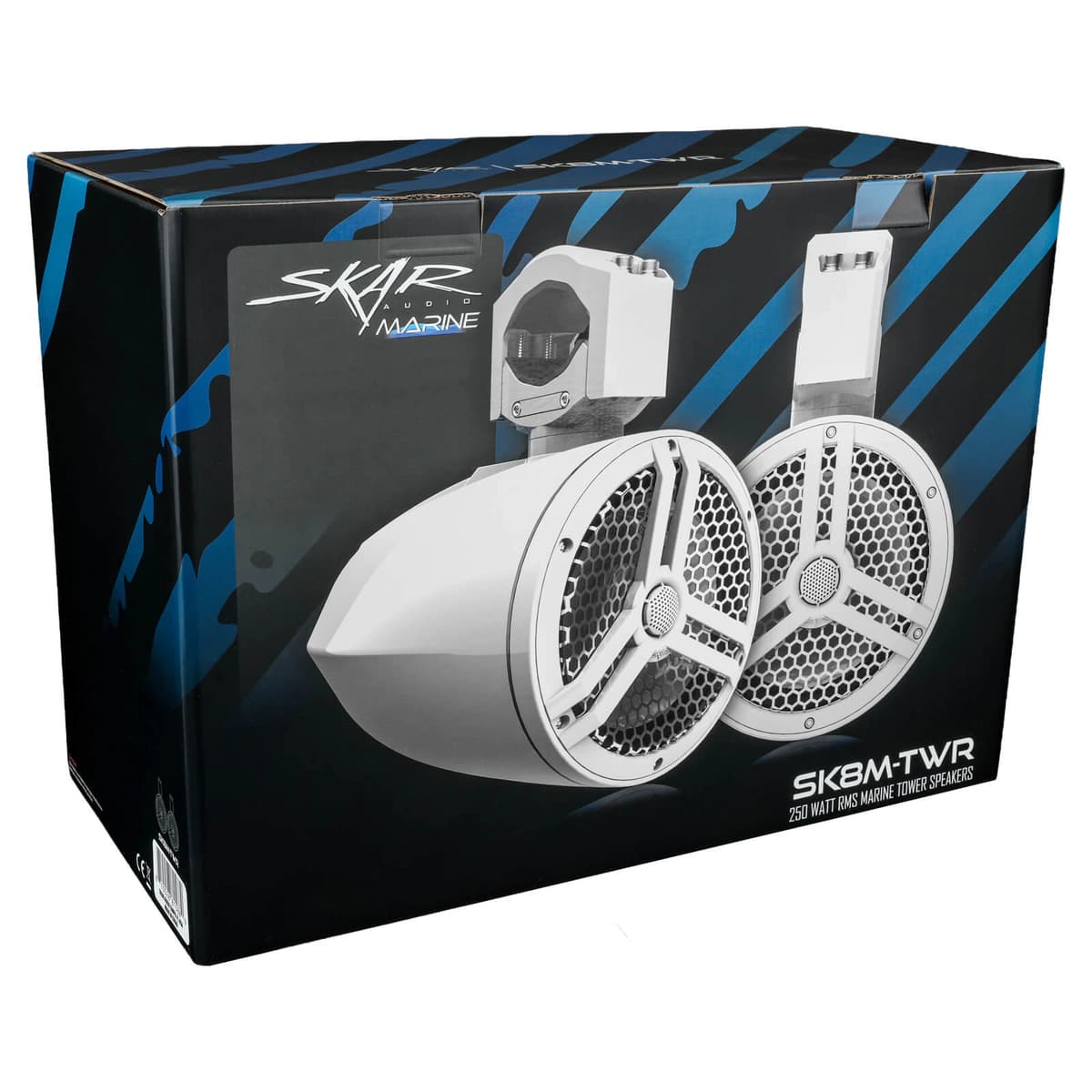 Featured Product Photo 8 for SK8M-TWR | Marine 8" Full Range 2-Way 500 Watt Tower Speakers - White (Pair)