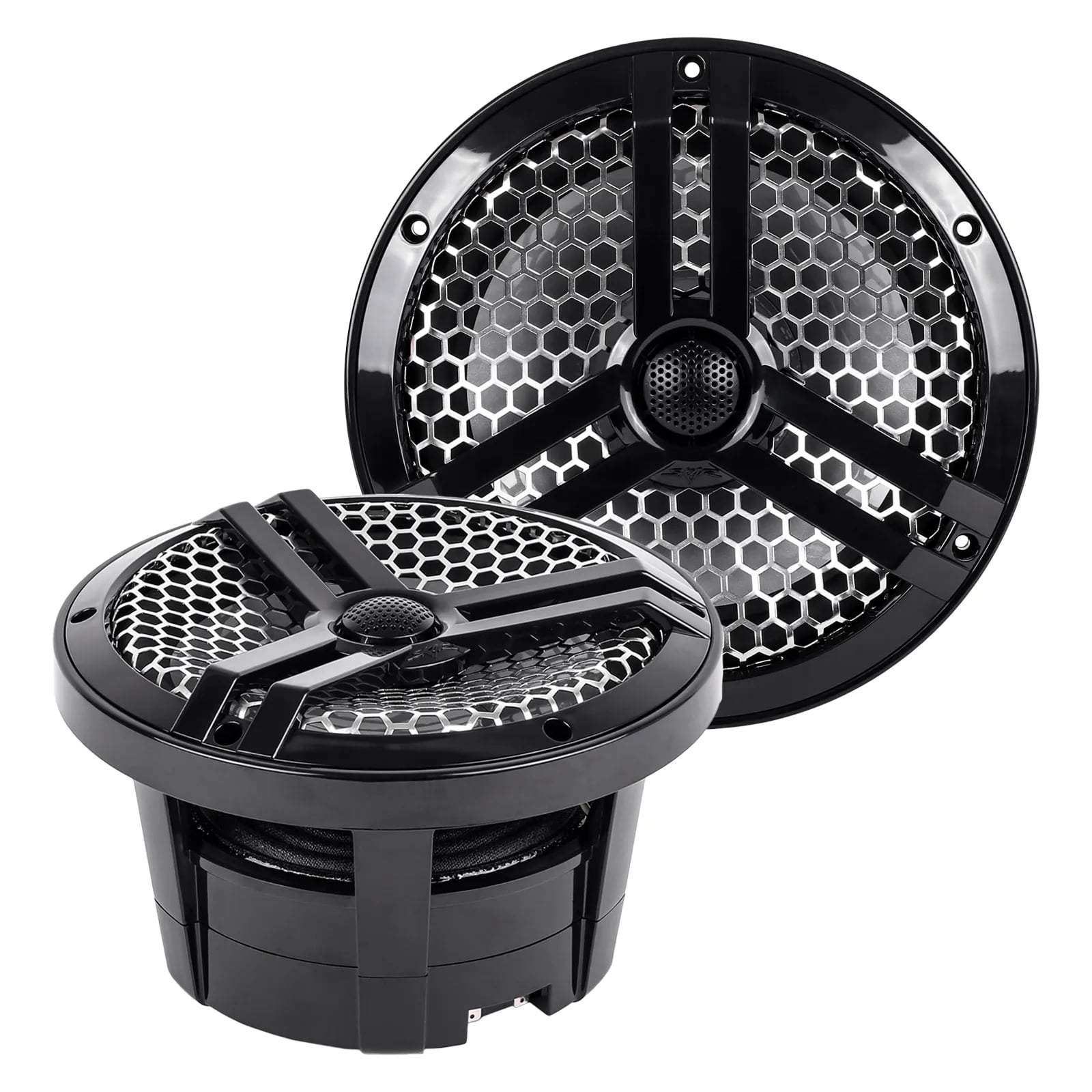 SK8MB | Marine 8" Full Range 2-Way 500 Watt Speakers - Black (Pair)