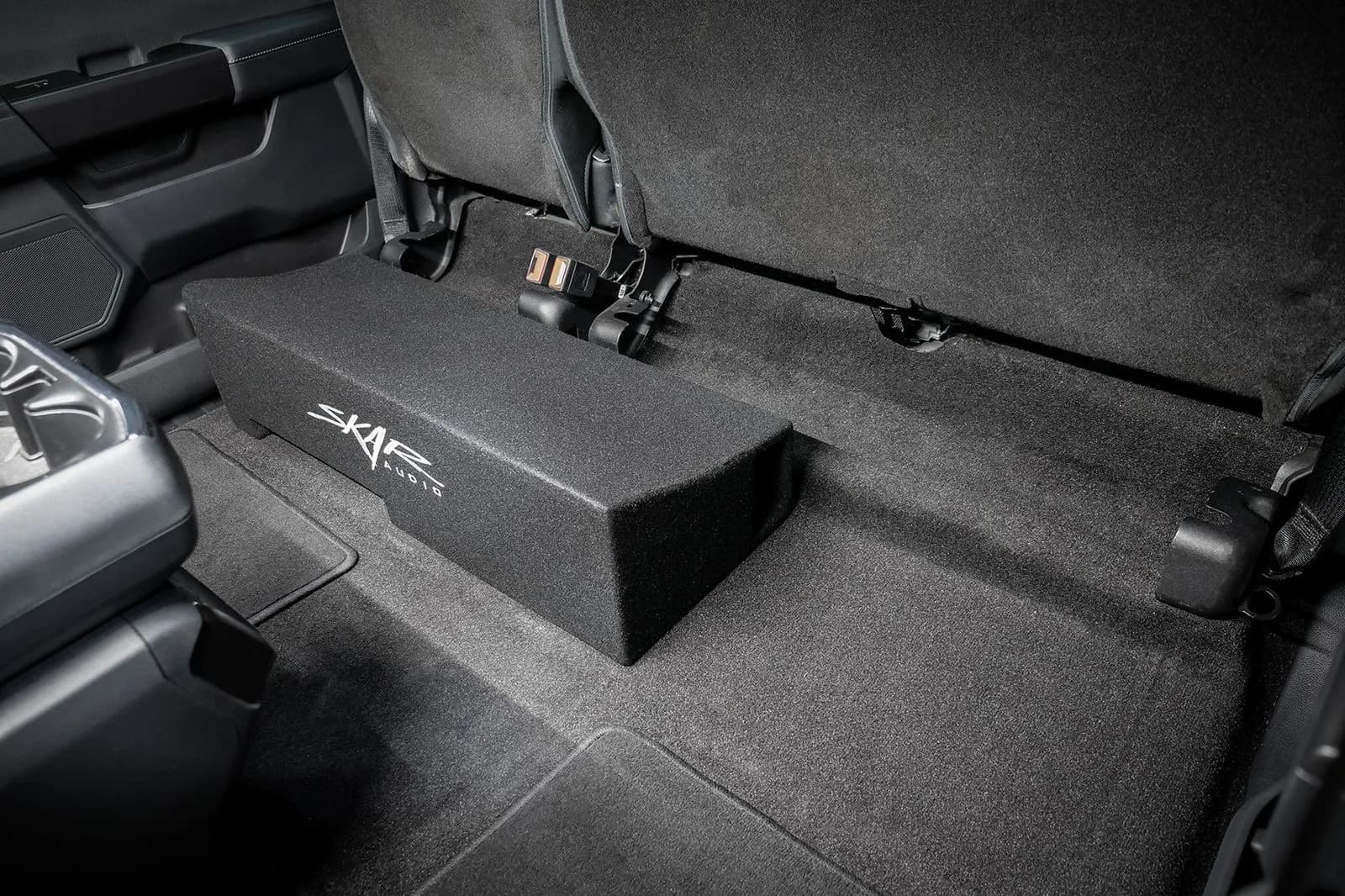 Featured Product Photo 11 for 2015-2025 Ford F-150 Super Crew Cab Compatible Single 10" Ported Subwoofer Enclosure