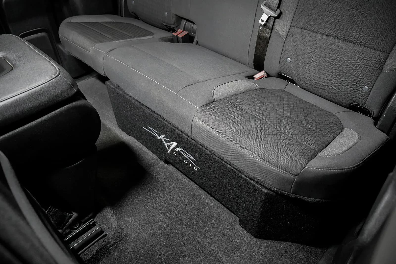 Featured Product Photo 8 for 2019-2025 Chevy Silverado & GMC Sierra Double Cab Compatible Single 10" Ported Subwoofer Enclosure