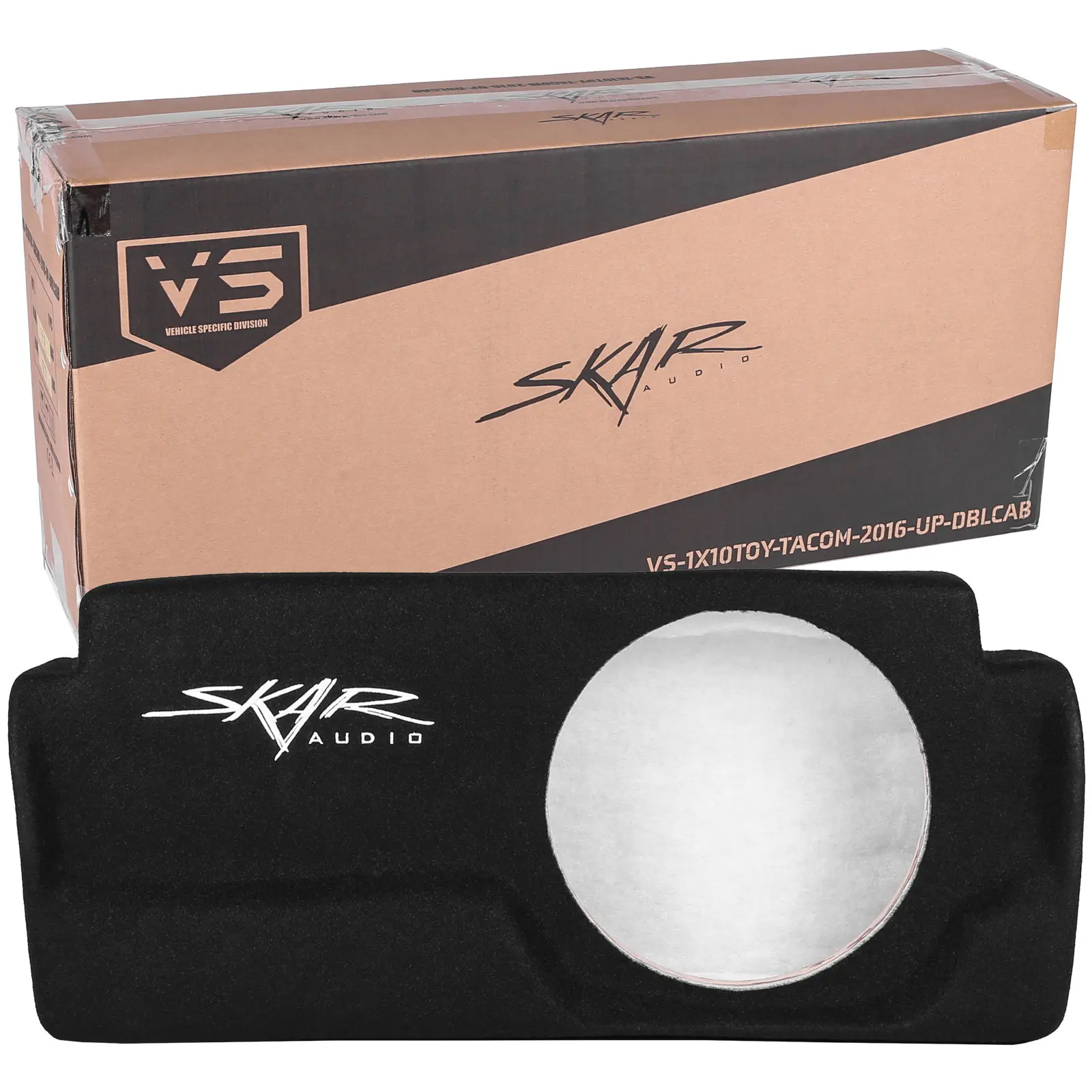 Featured Product Photo 8 for 2016-2023 Toyota Tacoma Double Cab Compatible Single 10" Sealed Subwoofer Enclosure