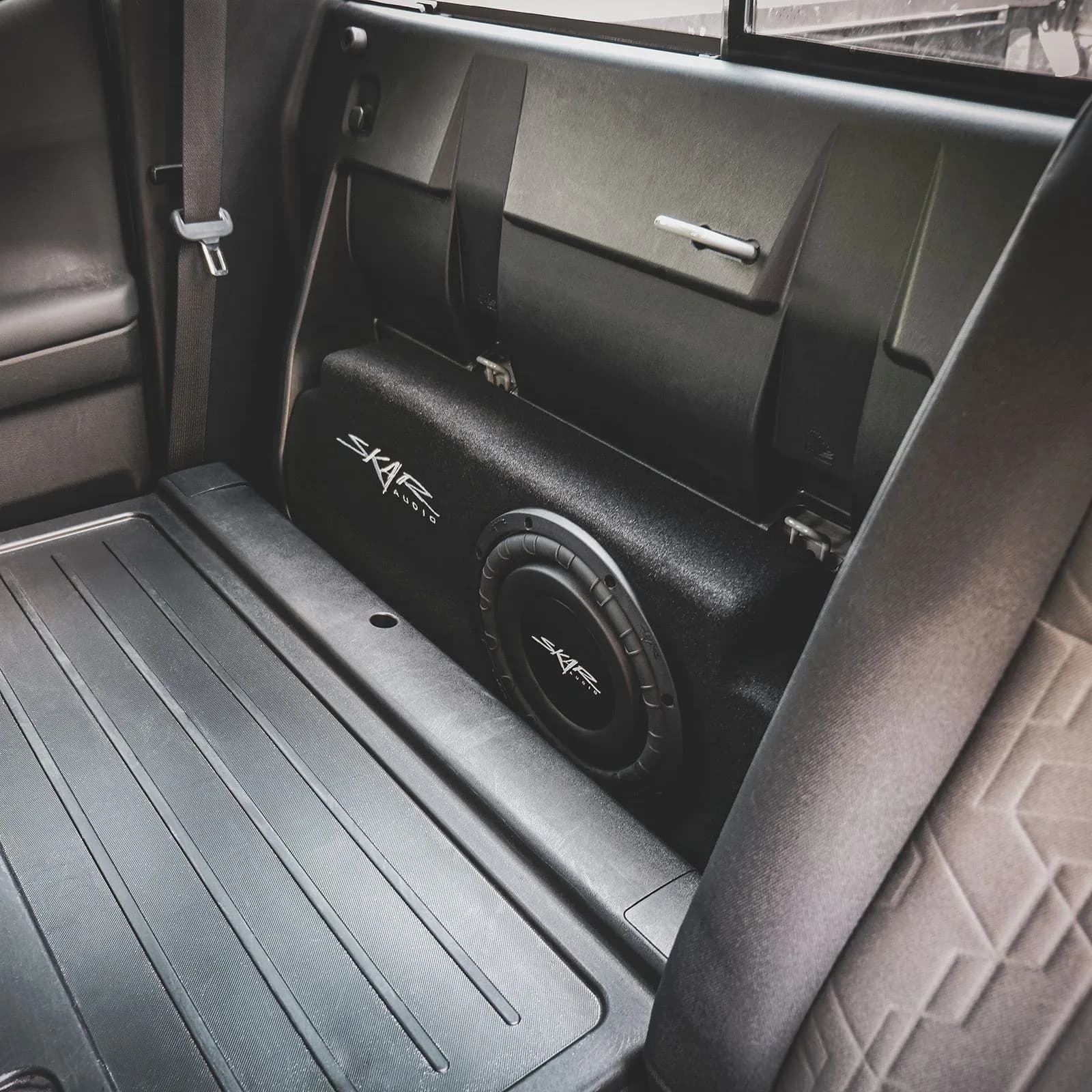 Featured Product Photo 9 for 2016-2023 Toyota Tacoma Double Cab Compatible Single 10" Sealed Subwoofer Enclosure