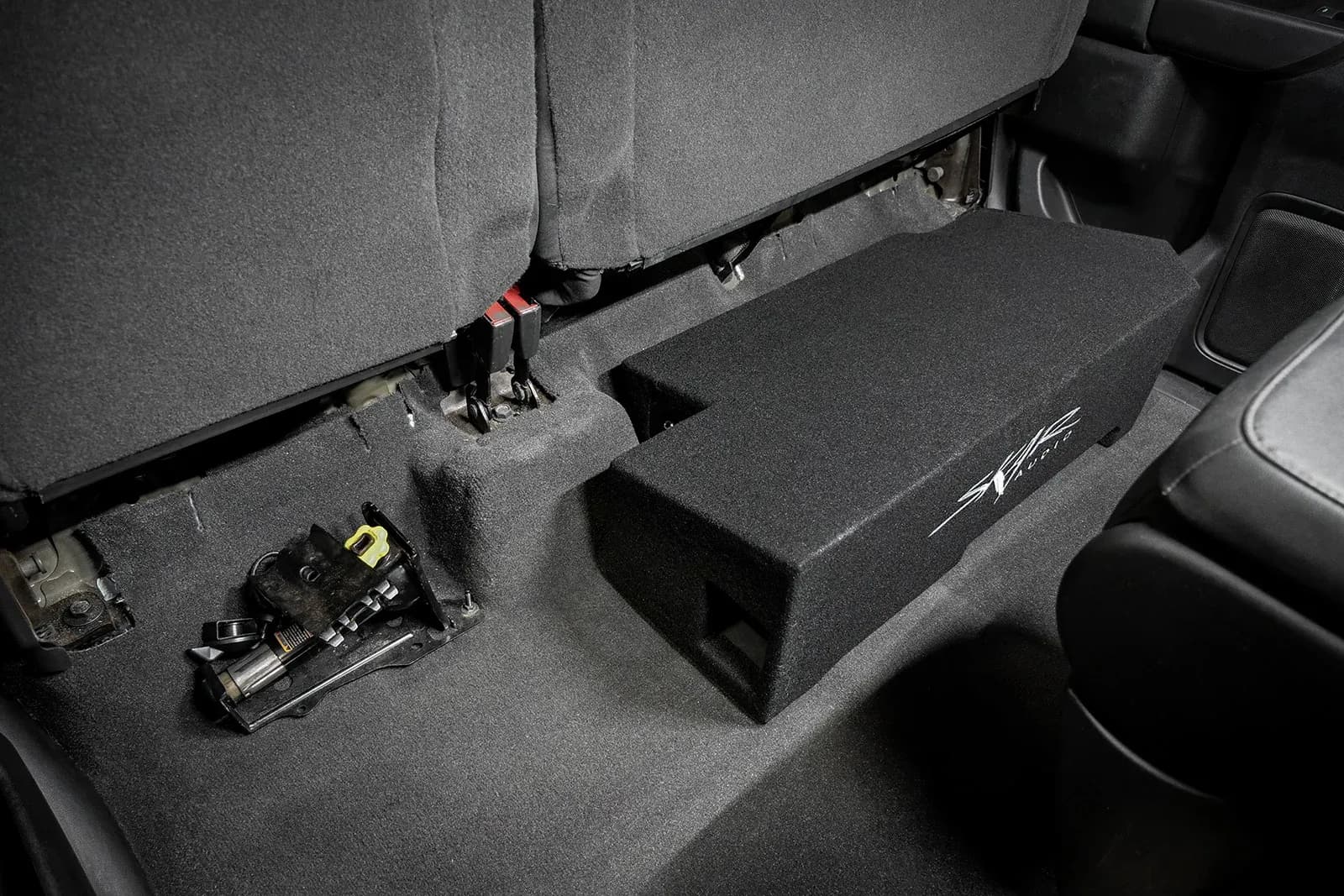 Featured Product Photo 10 for 2019-2025 Chevy Silverado & GMC Sierra Double Cab Compatible Single 12" Ported Subwoofer Enclosure