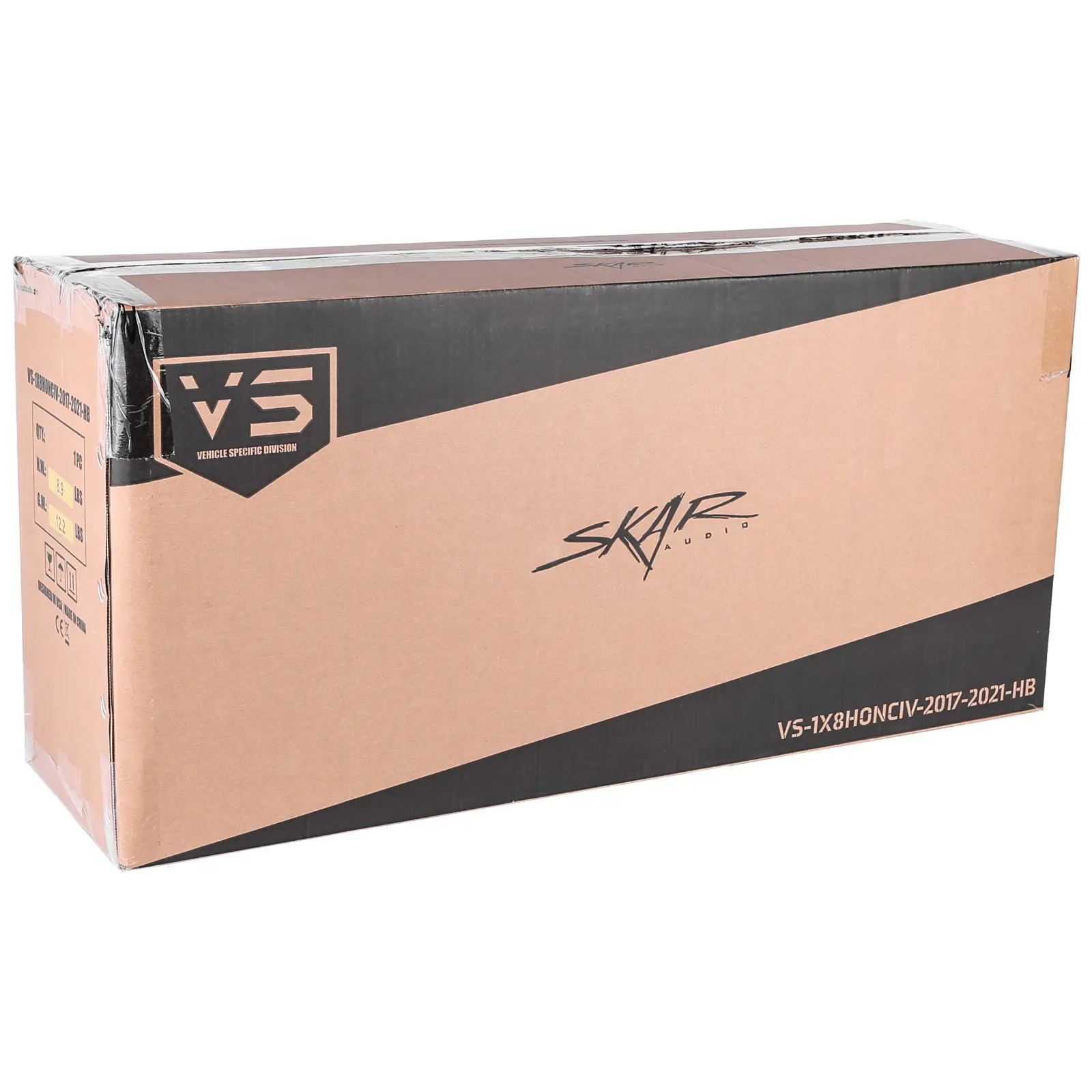 Featured Product Photo 6 for 2017-2021 Honda Civic Hatchback Sport Compatible Single 8" Sealed Subwoofer Enclosure