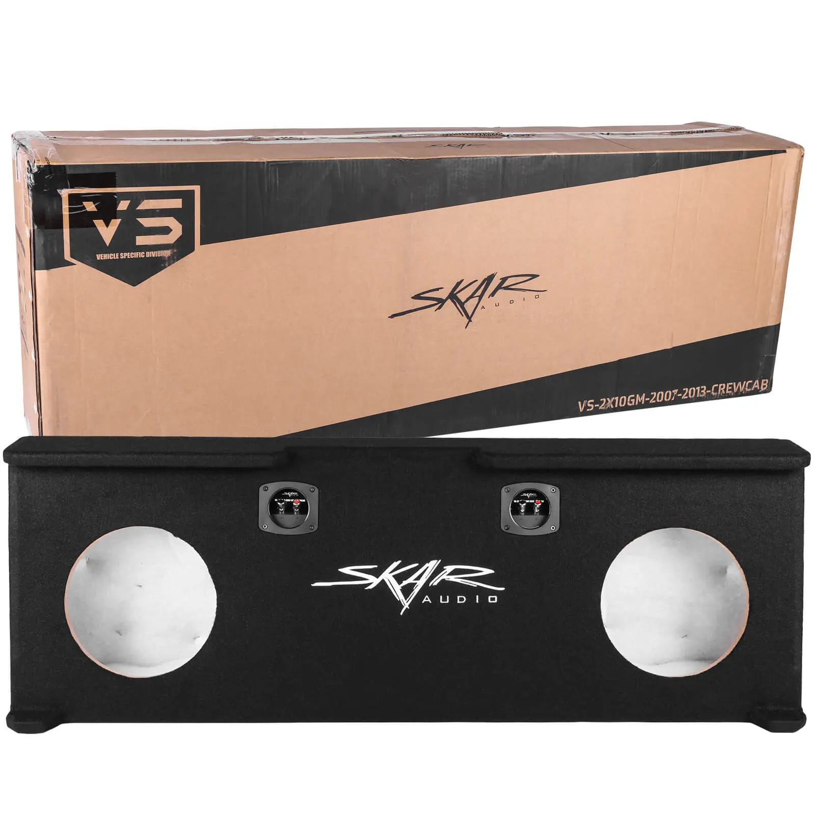 2007-2013 Chevy Silverado & GMC Sierra Crew Cab Compatible Dual 10" Subwoofer Enclosure #6