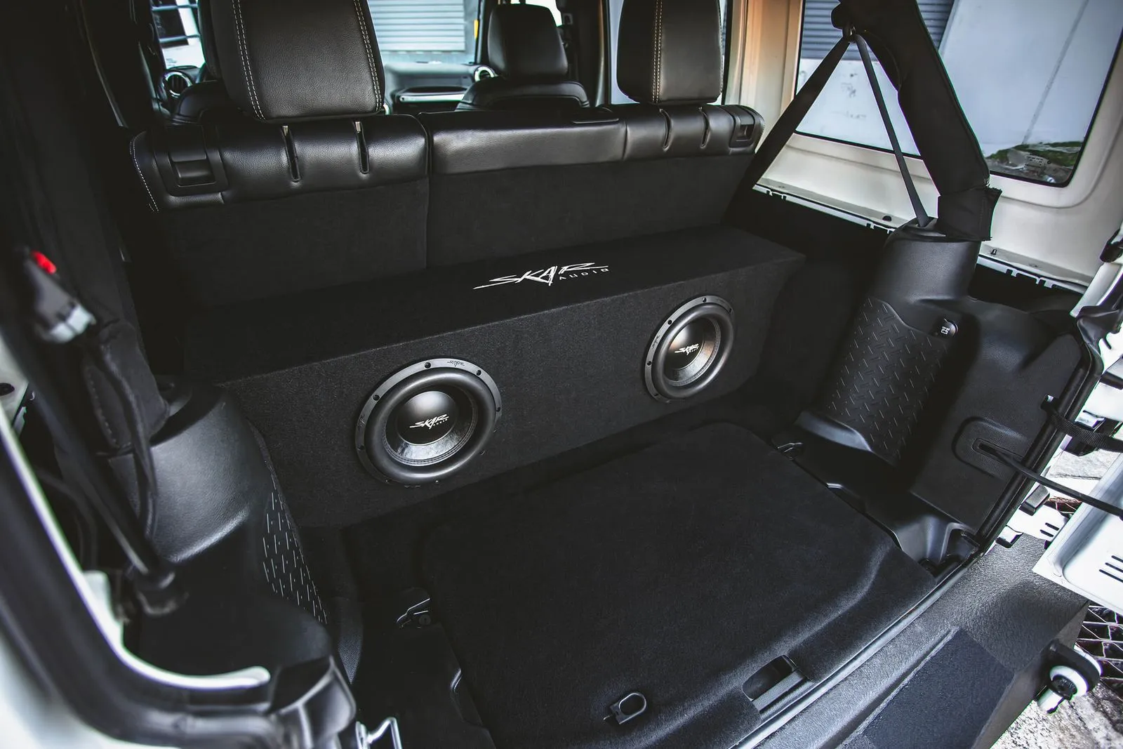 2007-2018 Jeep Wrangler Unlimited (JK) 4-Door Vehicle Compatible Dual 10" Subwoofer Enclosure #8