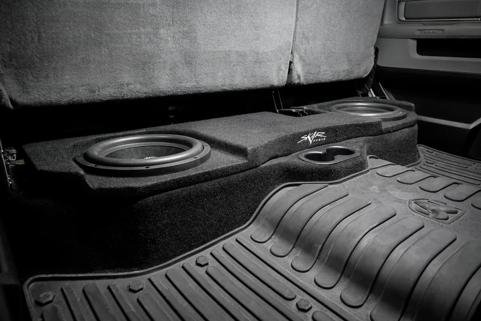 Featured Product Photo 9 for 2002-2018 Dodge Ram Quad/Crew Cab Compatible Dual 10" Subwoofer Enclosure