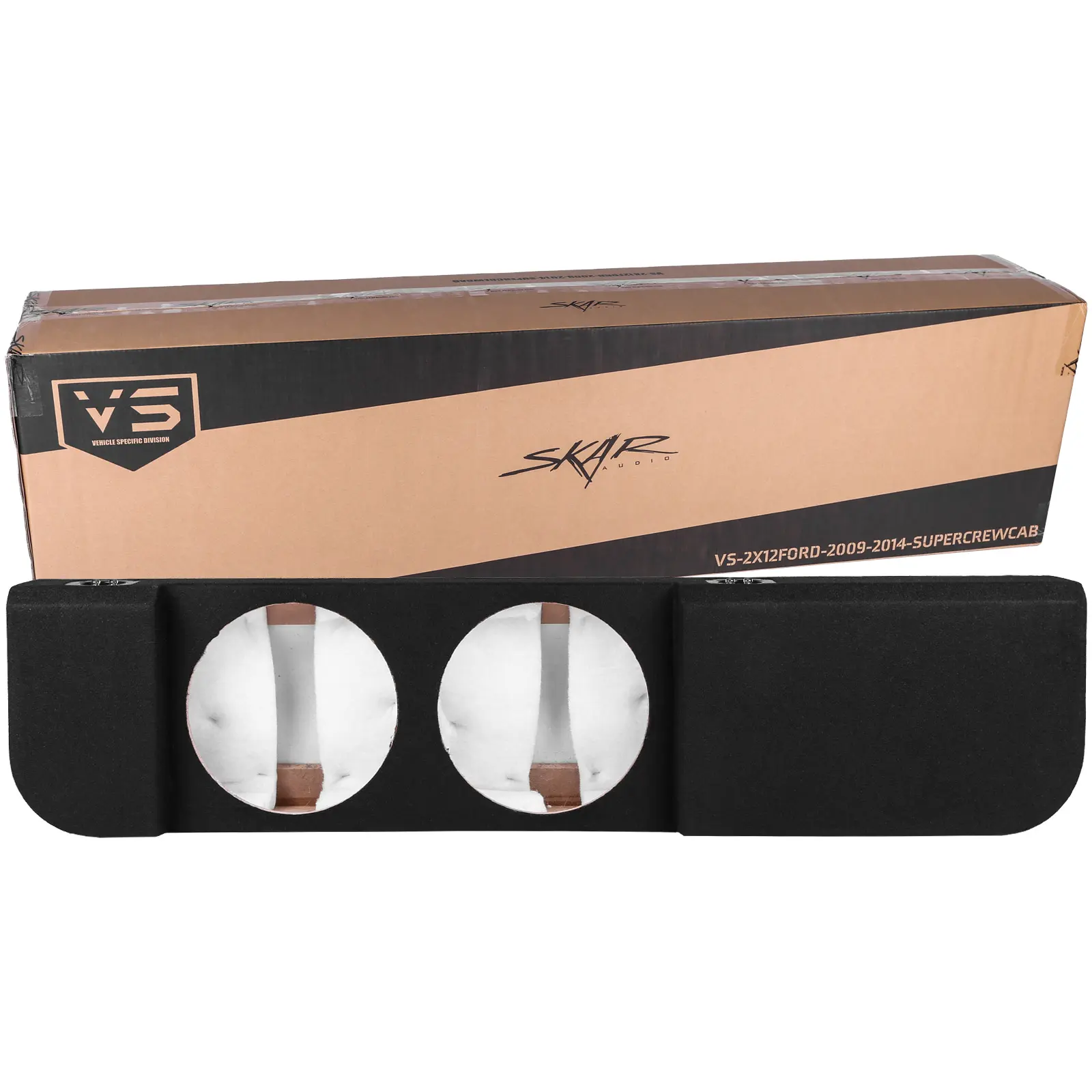 2009-2014 Ford F-150 Super Crew Cab Compatible Dual 12" Sealed Subwoofer Enclosure #7