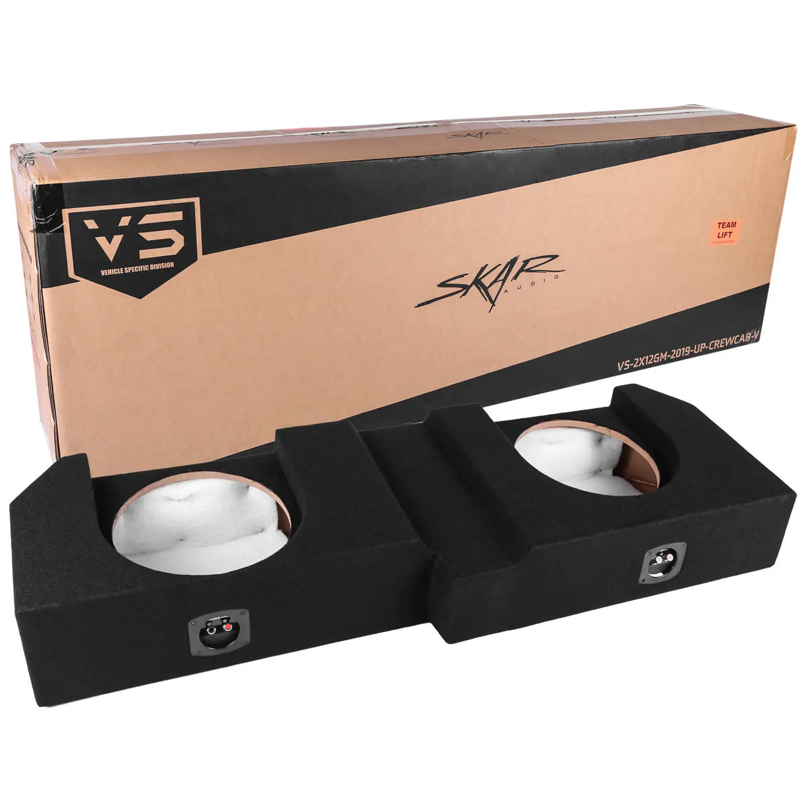 2019-2025 Chevy Silverado & GMC Sierra Crew Cab Compatible Dual 12" Ported Subwoofer Enclosure #7