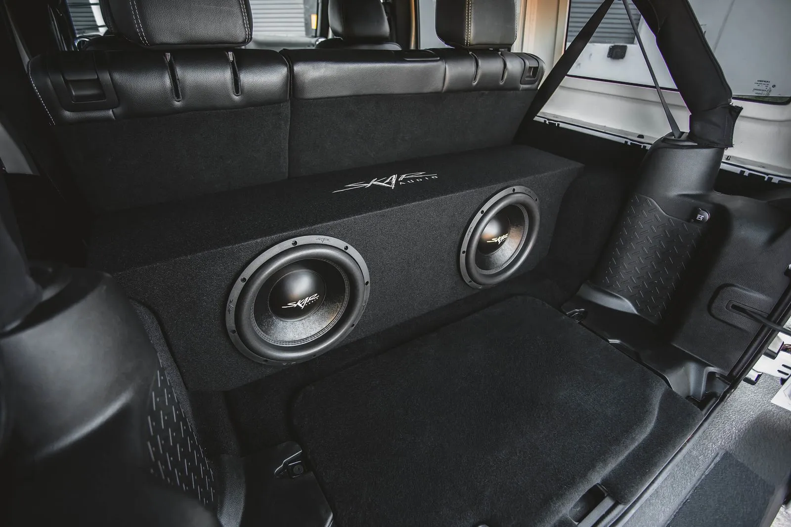 2007-2018 Jeep Wrangler Unlimited (JK) 4-Door Vehicle Compatible Dual 12" Subwoofer Enclosure #8