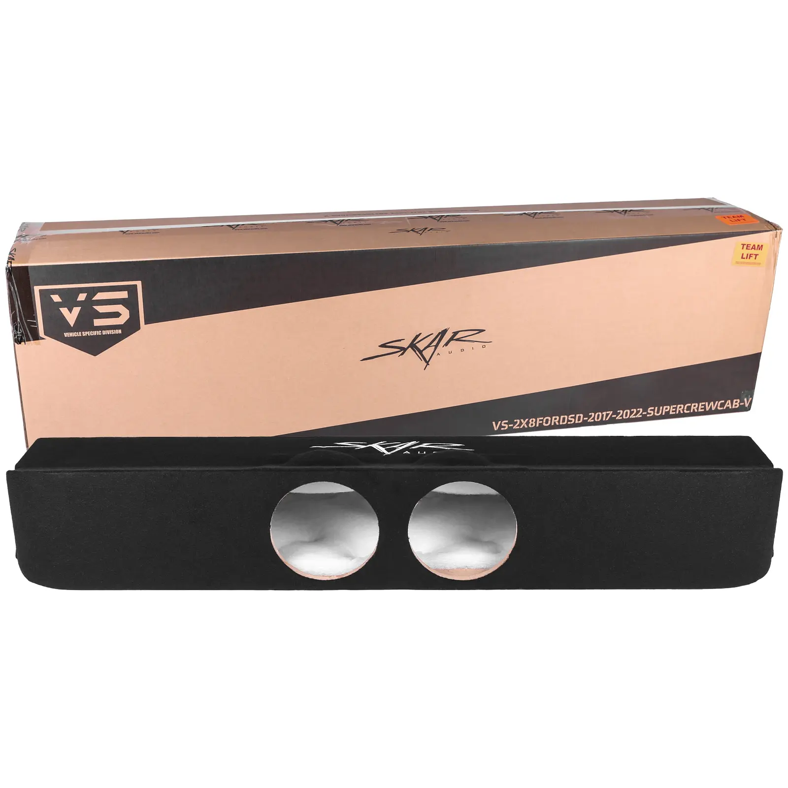 2017-2025 Ford Super Duty (F-250/350/450) SuperCrew Cab Compatible Dual 8" Ported Subwoofer Enclosure #9