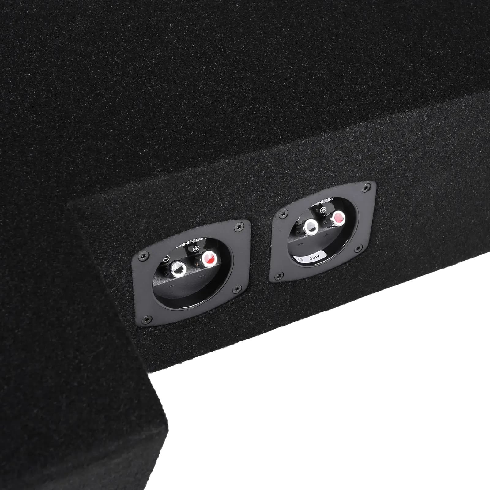 Featured Product Photo 5 for 2019-2025 Chevy Silverado & GMC Sierra Double Cab Compatible Dual 8" Ported Subwoofer Enclosure