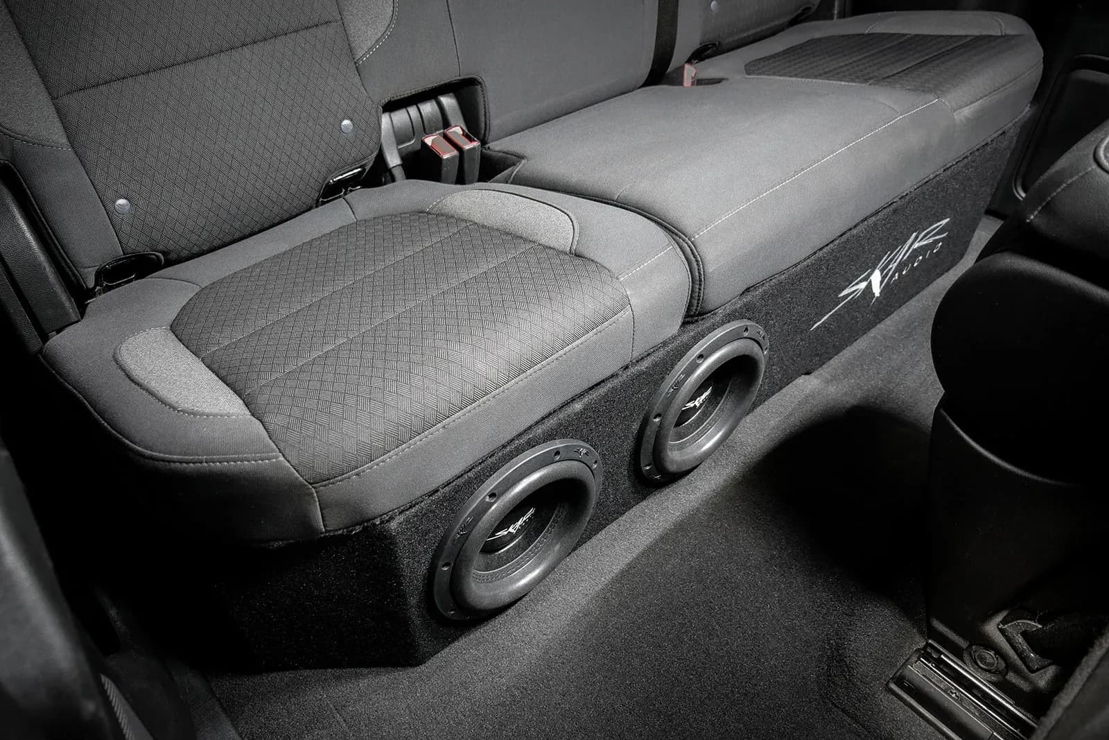 Featured Product Photo 8 for 2019-2025 Chevy Silverado & GMC Sierra Double Cab Compatible Dual 8" Ported Subwoofer Enclosure