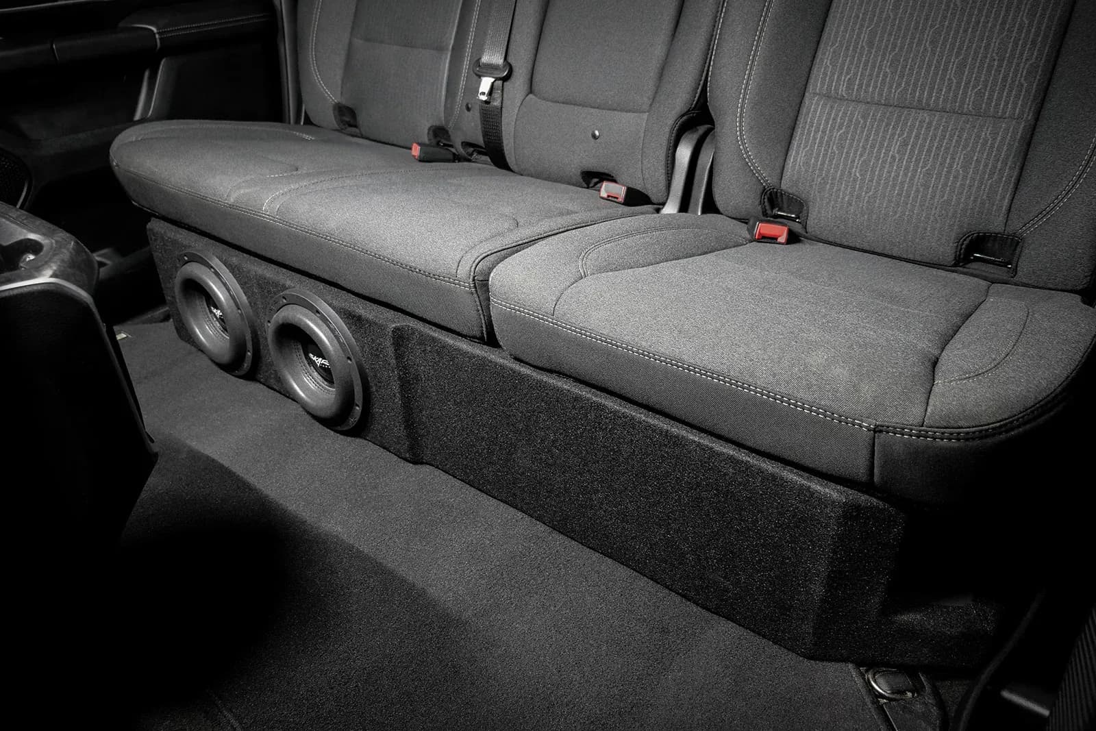 Featured Product Photo 9 for 2019-2025 Ram 1500 (5th Gen) Crew Cab Compatible Dual 8" Ported Subwoofer Enclosure