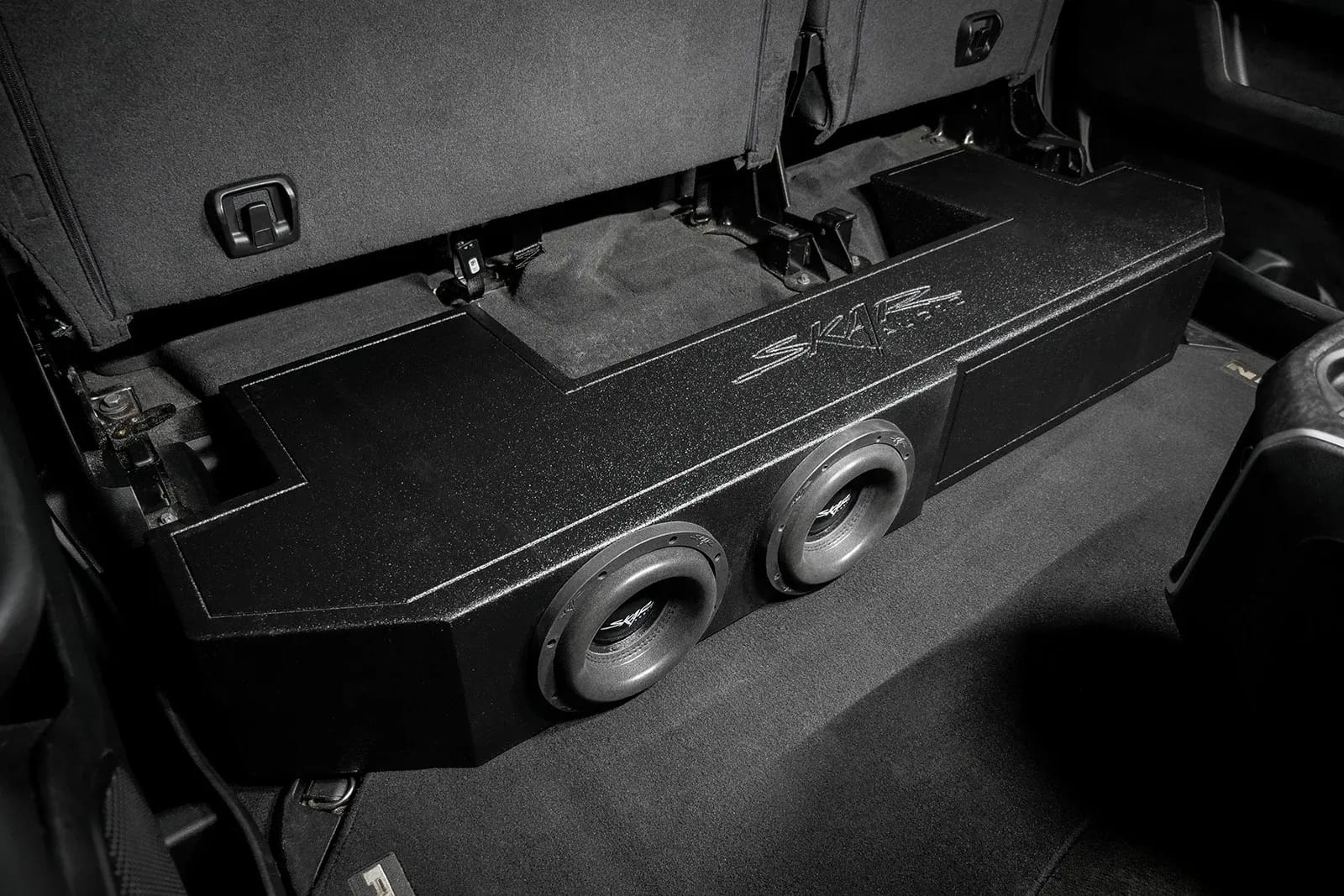 2019-2024 Ram 1500 (5th Gen) Crew Cab Compatible Dual 8" Ported Armor Coated Subwoofer Enclosure #11