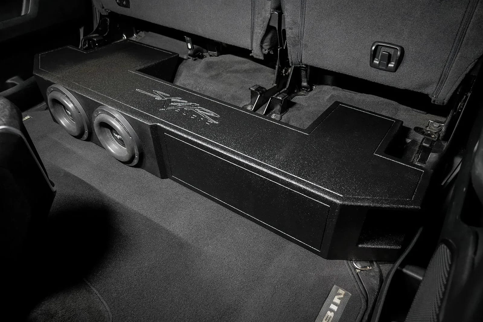 2019-2024 Ram 1500 (5th Gen) Crew Cab Compatible Dual 8" Ported Armor Coated Subwoofer Enclosure #12