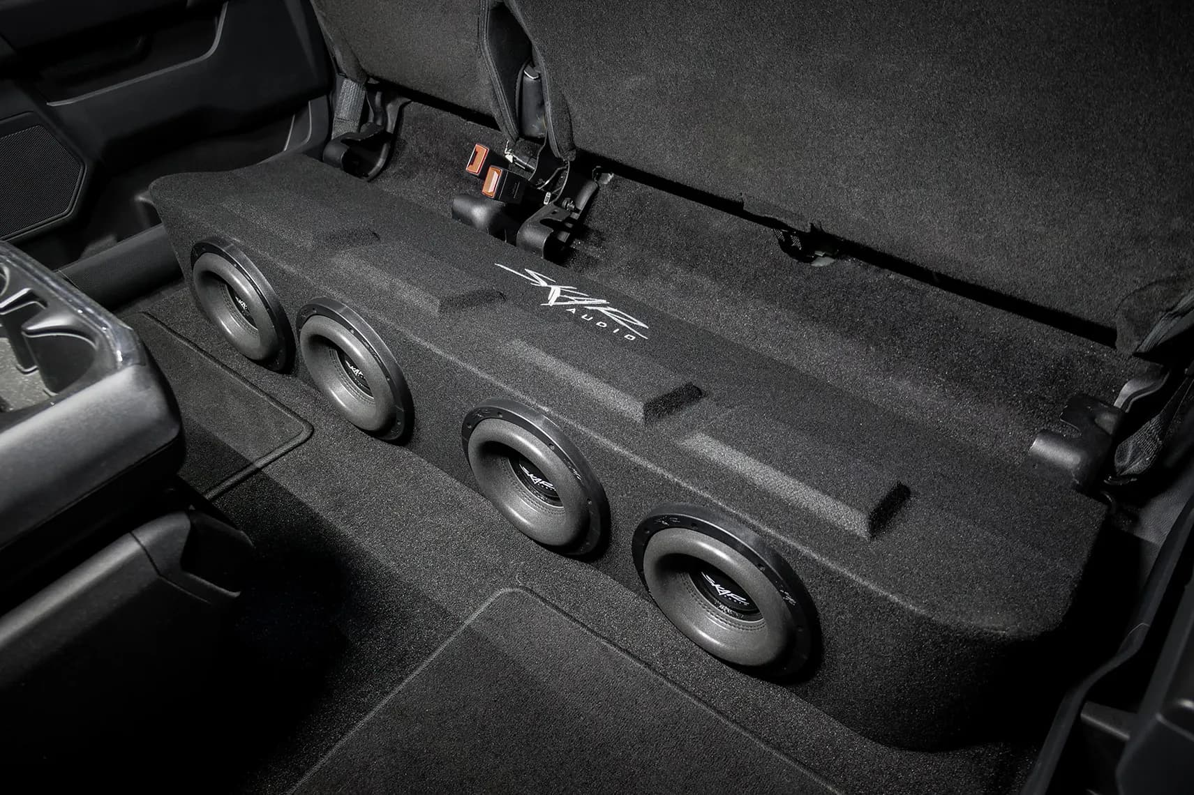 Featured Product Photo 9 for 2015-2025 Ford F-150 Super Crew Cab Compatible Quad 8" Ported Subwoofer Enclosure