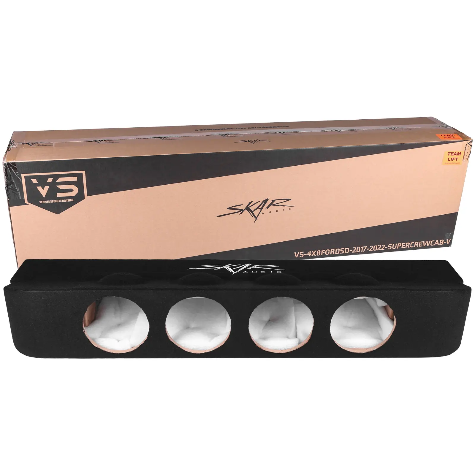 Featured Product Photo 8 for 2017-2025 Ford Super Duty (F-250/350/450) SuperCrew Cab Compatible Quad 8" Ported Subwoofer Enclosure