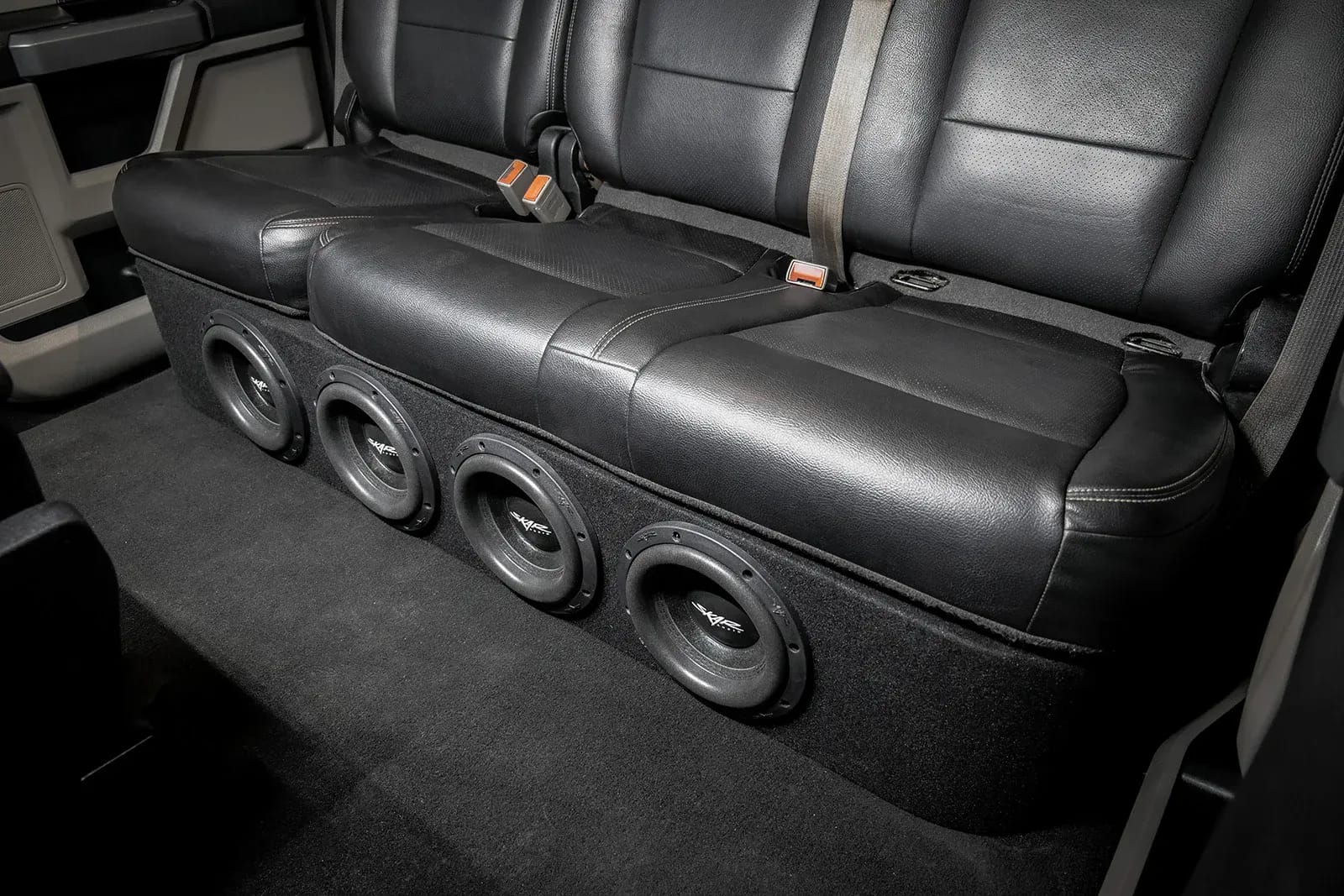 2017-2025 Ford Super Duty (F-250/350/450) SuperCrew Cab Compatible Quad 8" Ported Subwoofer Enclosure #10