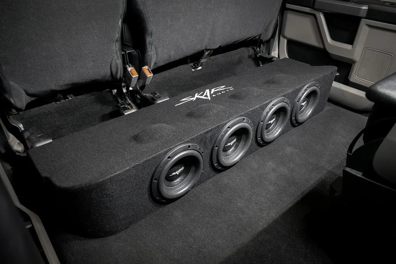 2017-2025 Ford Super Duty (F-250/350/450) SuperCrew Cab Compatible Quad 8" Ported Subwoofer Enclosure #11