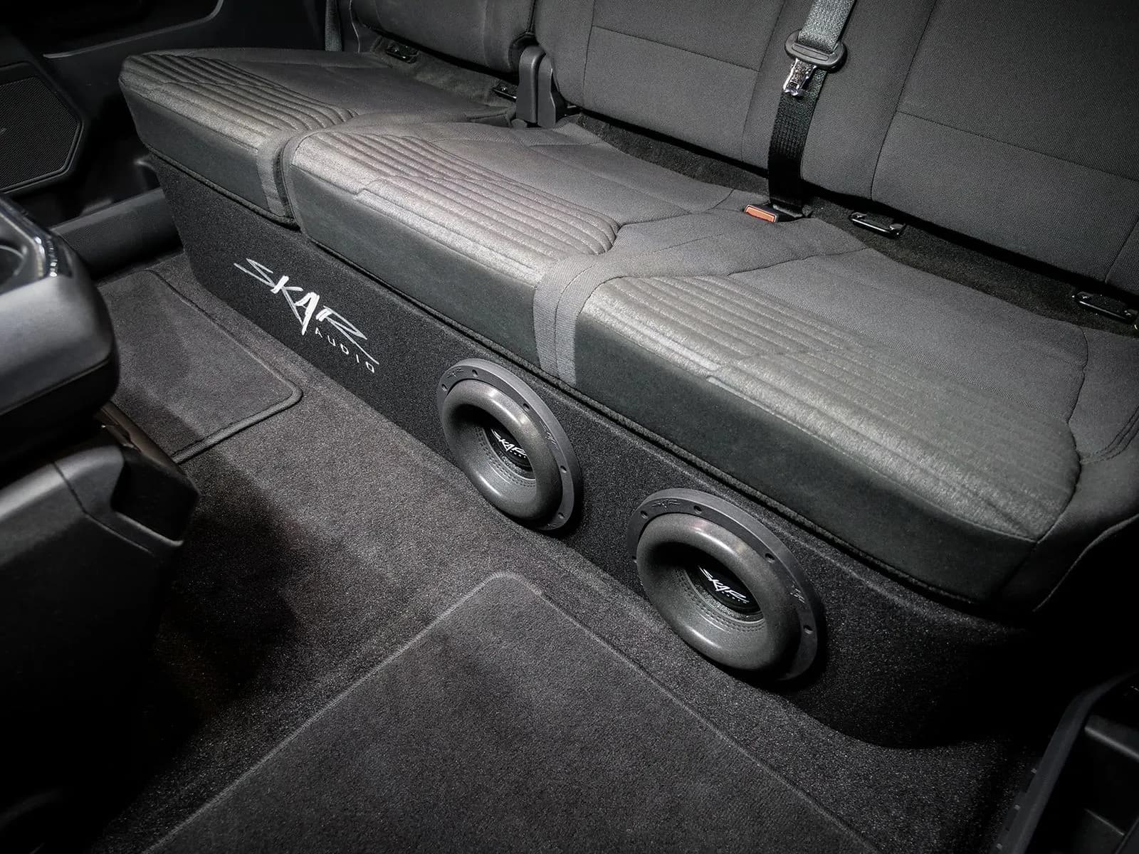 Featured Product Photo 10 for Dual 8" 2,400W Max Power Loaded Subwoofer Enclosure Compatible with 2015-2025 Ford F-150 Super Crew Cab Trucks