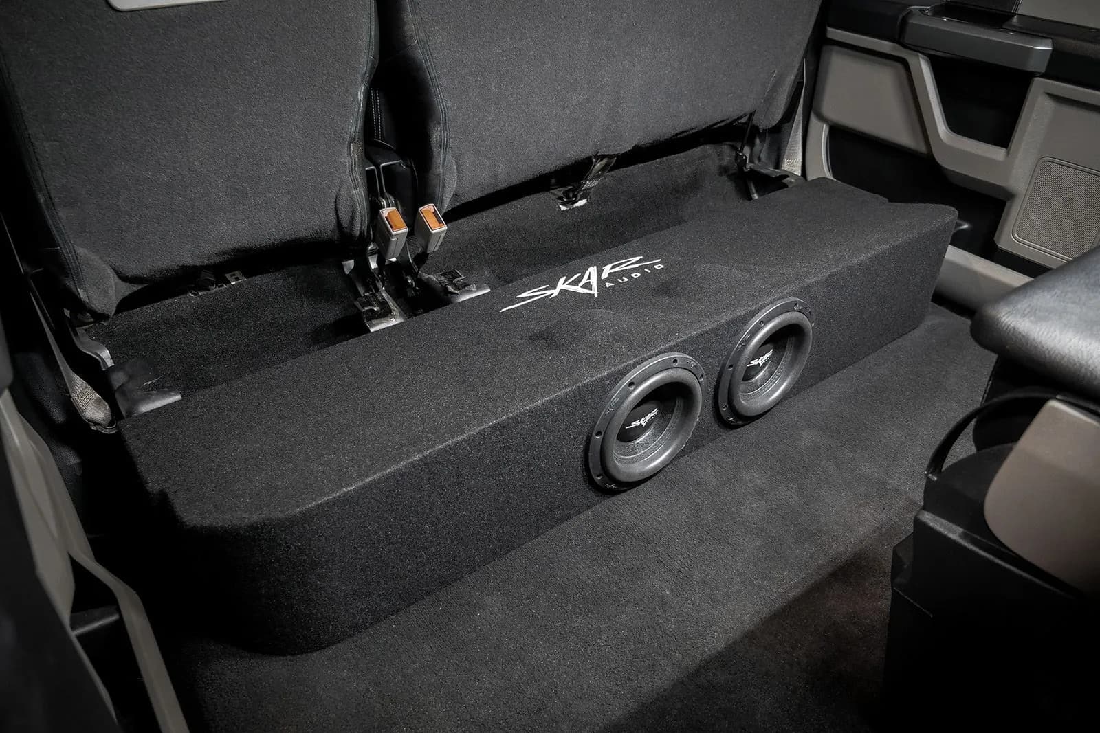 Featured Product Photo 10 for Dual 8" 2,400W Max Power Loaded Subwoofer Enclosure Compatible with 2017-2025 Ford Super Duty (F-250/350/450) SuperCrew Cab Trucks