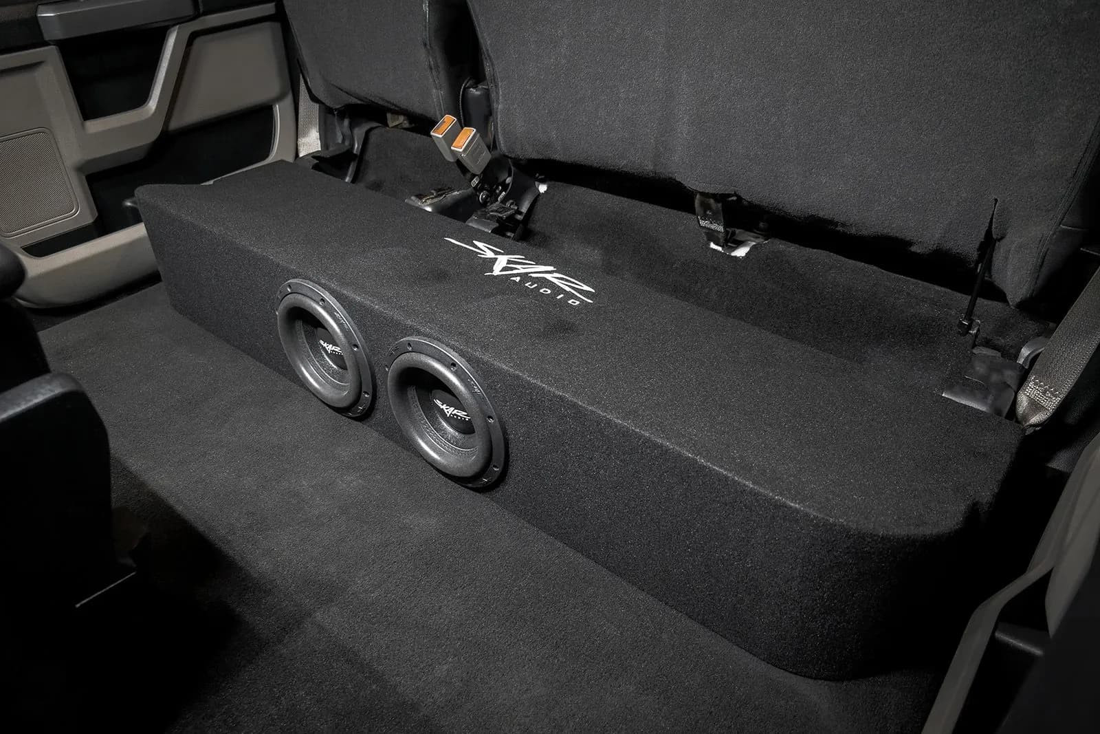 Featured Product Photo 11 for Dual 8" 2,400W Max Power Loaded Subwoofer Enclosure Compatible with 2017-2025 Ford Super Duty (F-250/350/450) SuperCrew Cab Trucks