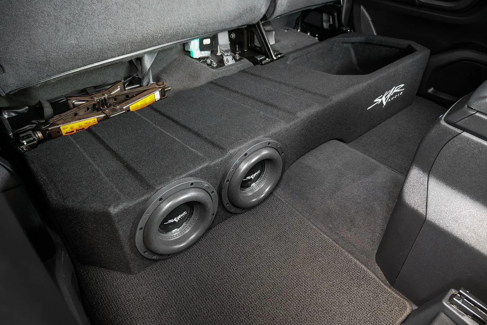 Featured Product Photo 12 for Dual 8" 2,400W Max Power Loaded Subwoofer Enclosure Compatible with 2005-2014 Nissan Titan Crew Cab Trucks