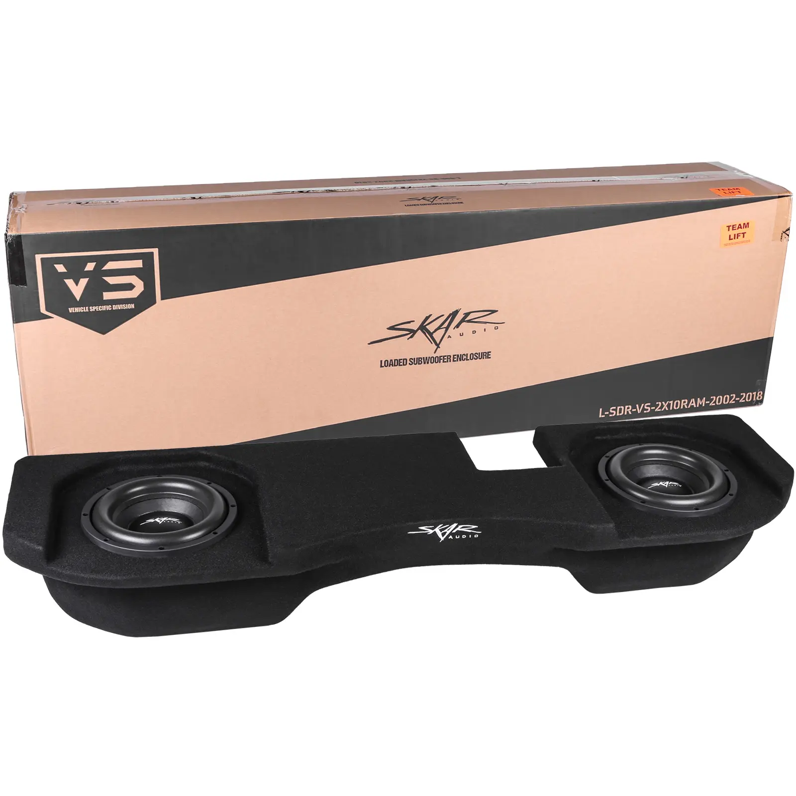 Dual 10" 2,400W Max Power Loaded Subwoofer Enclosure Compatible with 2002-2018 Dodge Ram Crew & Quad Cab Trucks #9