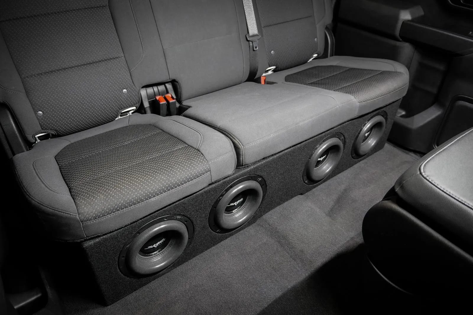 Quad 8" 3200W Max Power Loaded Ported Subwoofer Enclosure Compatible with 2019-2025 Chevy Silverado & GMC Sierra Crew Cab Trucks #10