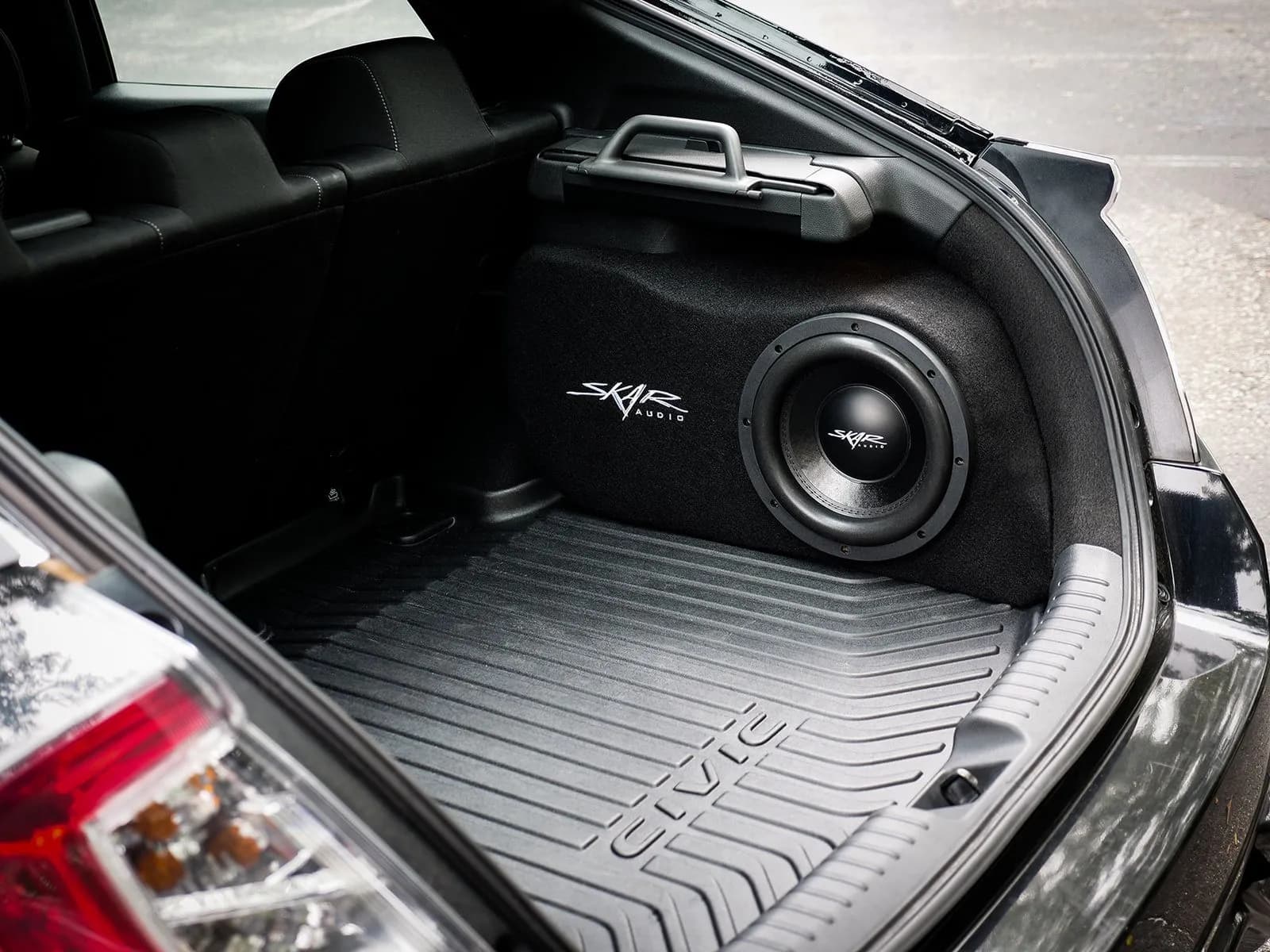 Featured Product Photo 12 for Single 10" 800W Max Power Loaded Subwoofer Enclosure Compatible with 2017-2021 Honda Civic Hatchback Sport Vehicles