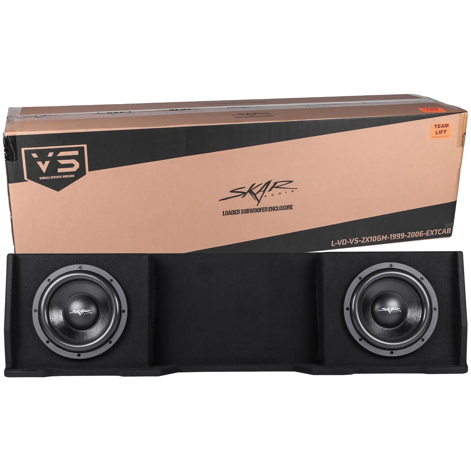 Dual 10" 1,600W Max Power Loaded Subwoofer Enclosure Compatible with 1999-2006 Chevrolet Silverado/GMC Sierra Extended Cab Trucks #8