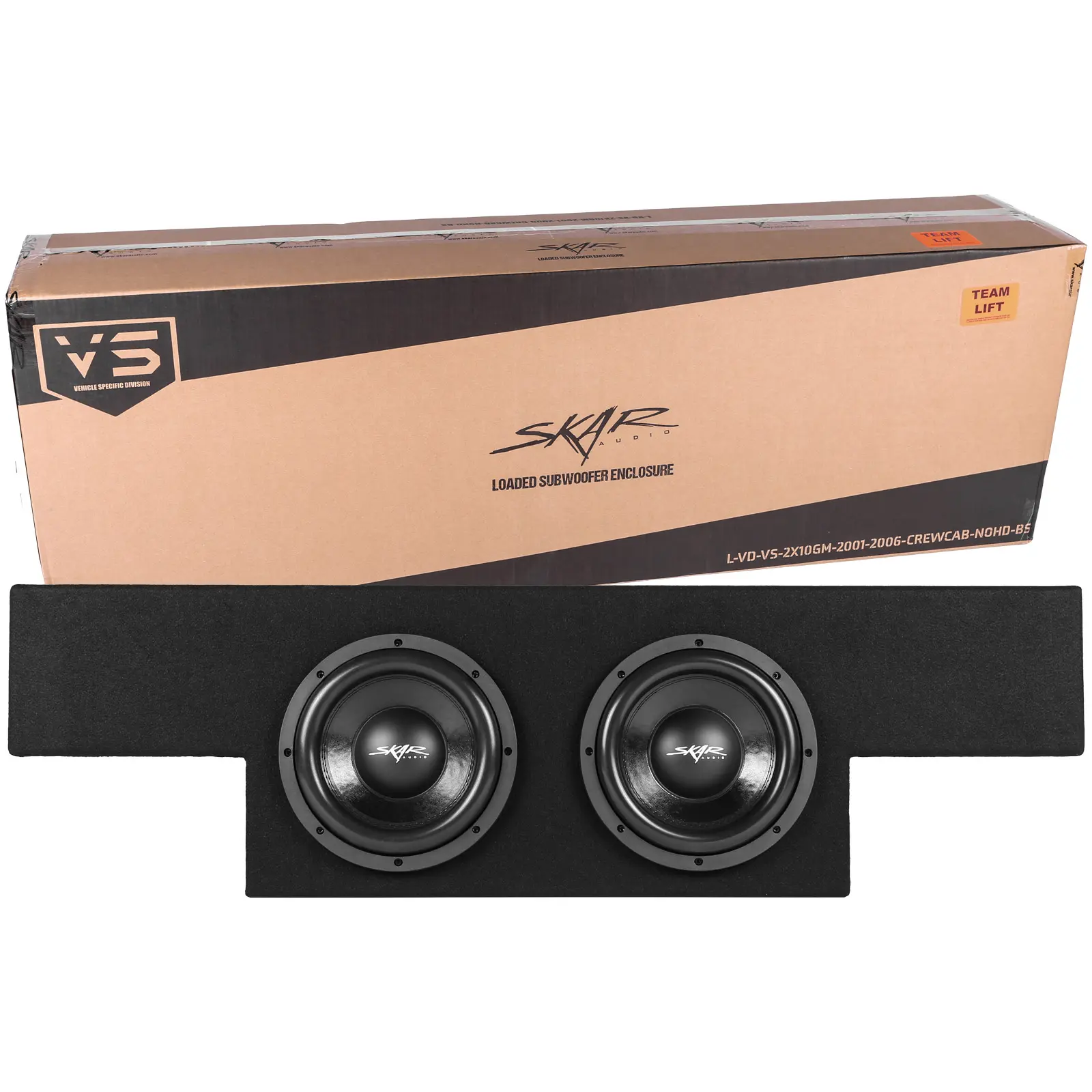 Dual 10" 1,600W Max Power Loaded Subwoofer Enclosure Compatible with 2001-2006 Chevy Silverado & GMC Sierra 1500 Non-HD Crew Cab Trucks #7