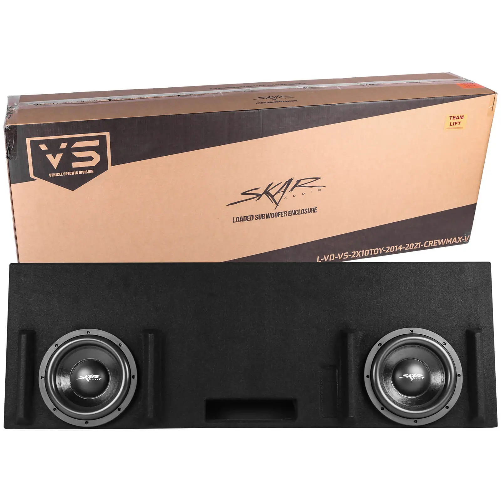 Featured Product Photo 7 for Dual 10" 1,600W Max Power Loaded Ported Subwoofer Enclosure Compatible with 2014-2021 Toyota Tundra Crew Max Cab Trucks