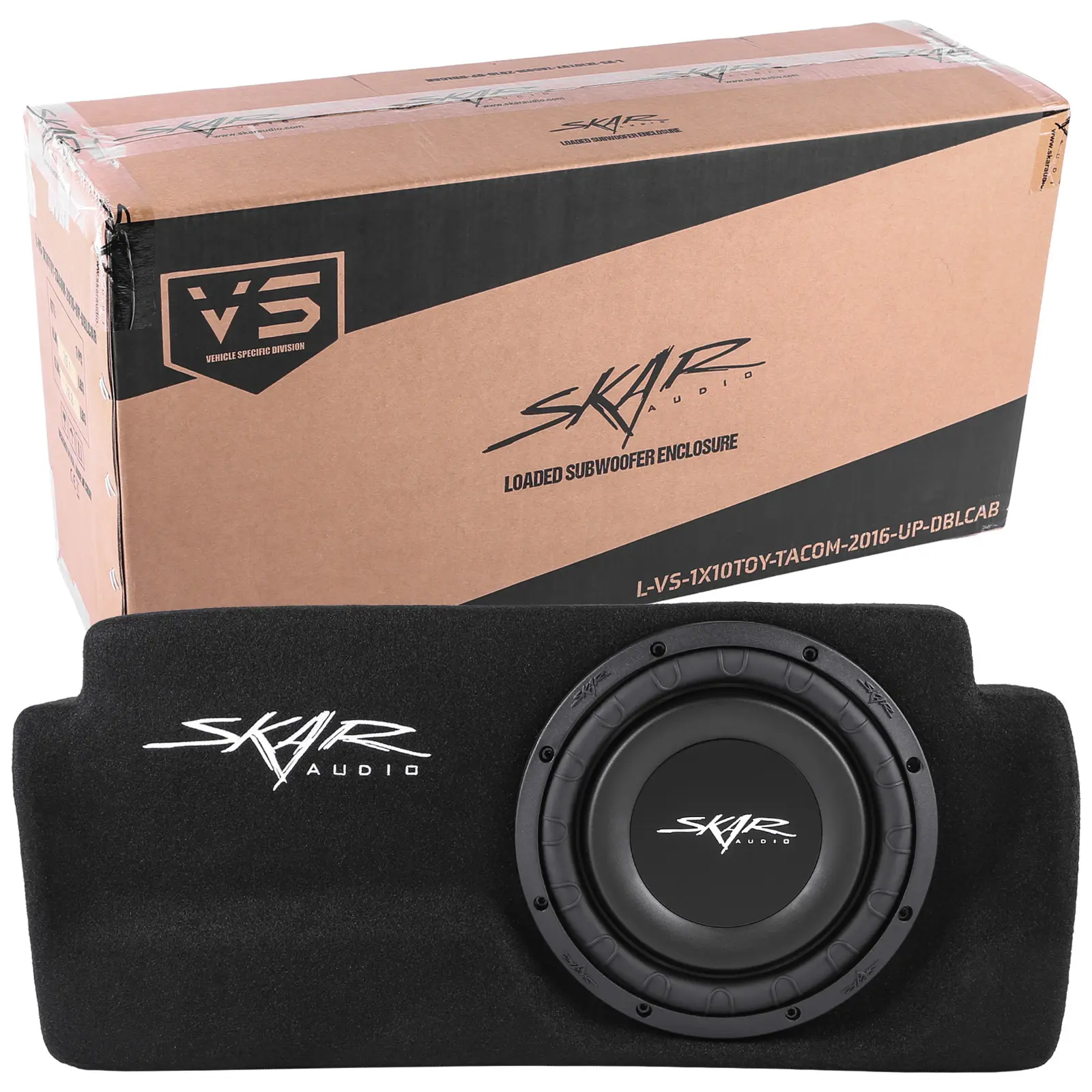 Single 10" 1,000W Max Power Loaded Subwoofer Enclosure Compatible with 2016-2023 Toyota Tacoma Double Cab Max Trucks #6