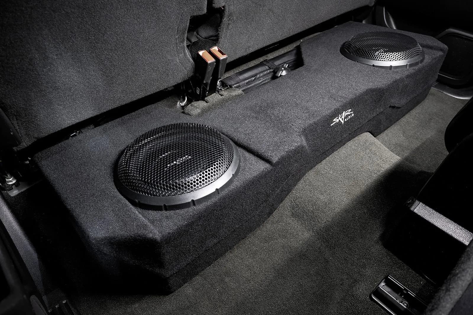 Featured Product Photo 10 for Dual 10" 2,000W Max Power Loaded Subwoofer Enclosure Compatible with 2014-2018 Chevy Silverado & GMC Sierra Double Cab Trucks