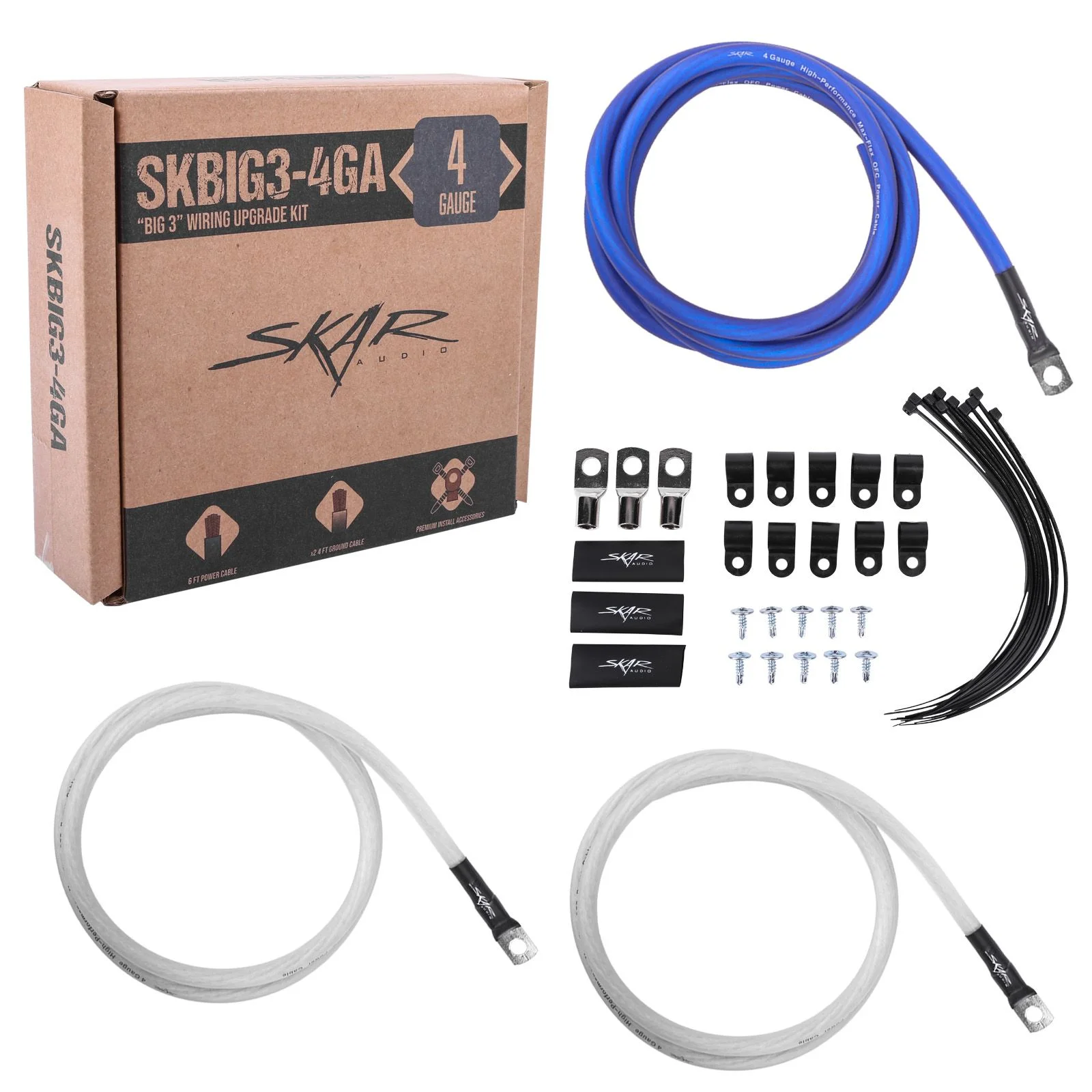 SKBIG3-4GA | 4 Gauge "Big 3" OFC Wiring Upgrade Kit #2