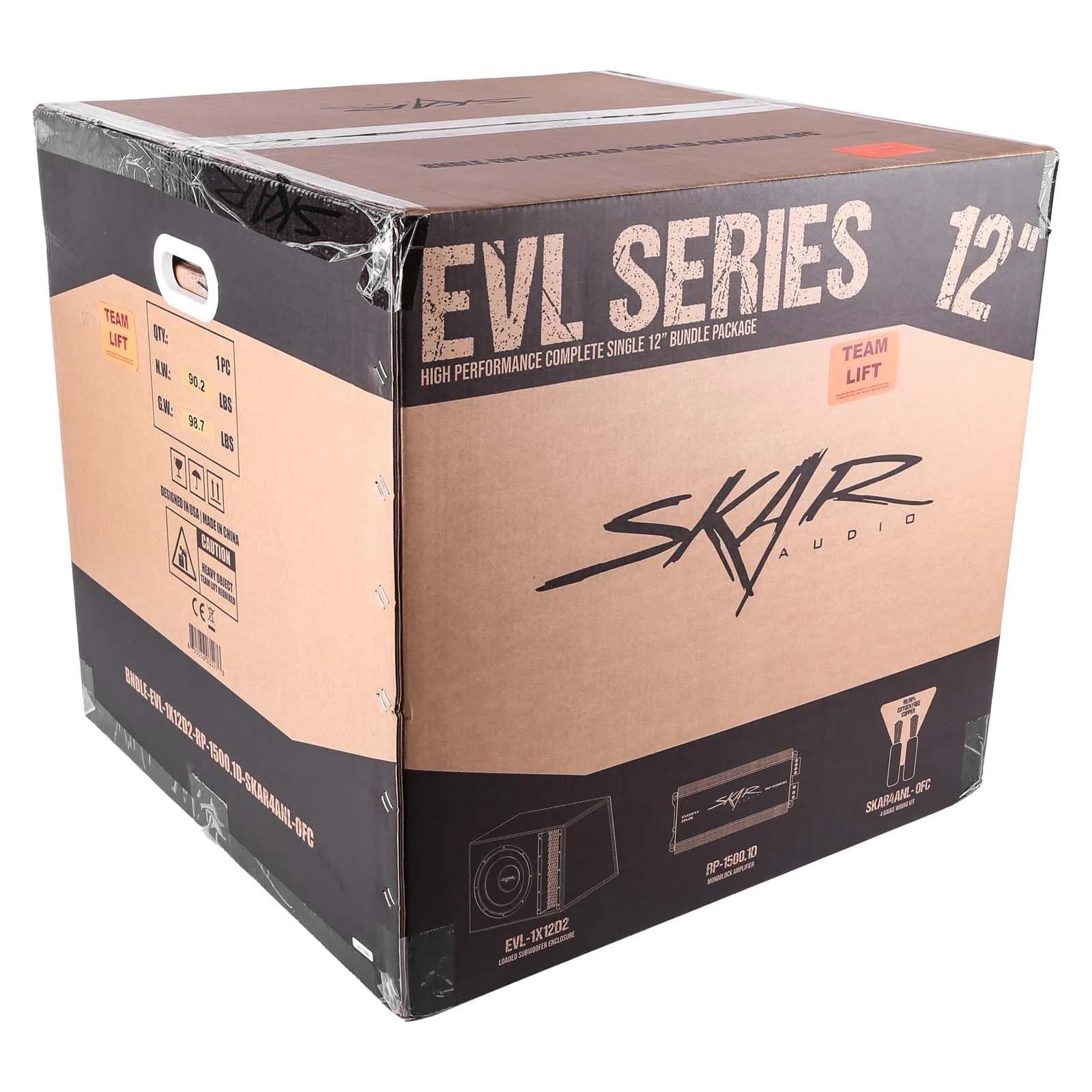 Featured Product Photo 5 for Single 12" 2,500 Watt EVL Series Complete Subwoofer Package with Vented Enclosure and Amplifier