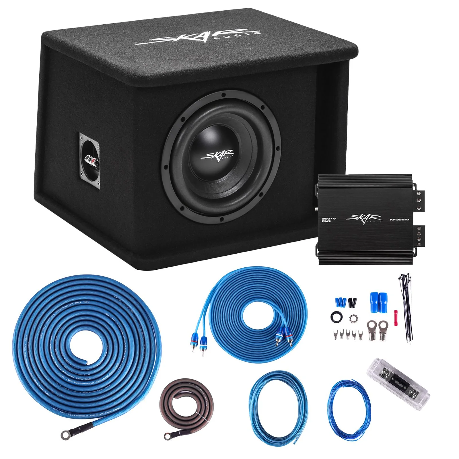 Single 8" 700 Watt SDR Series Complete Subwoofer Package with Vented Enclosure and Amplifier #1