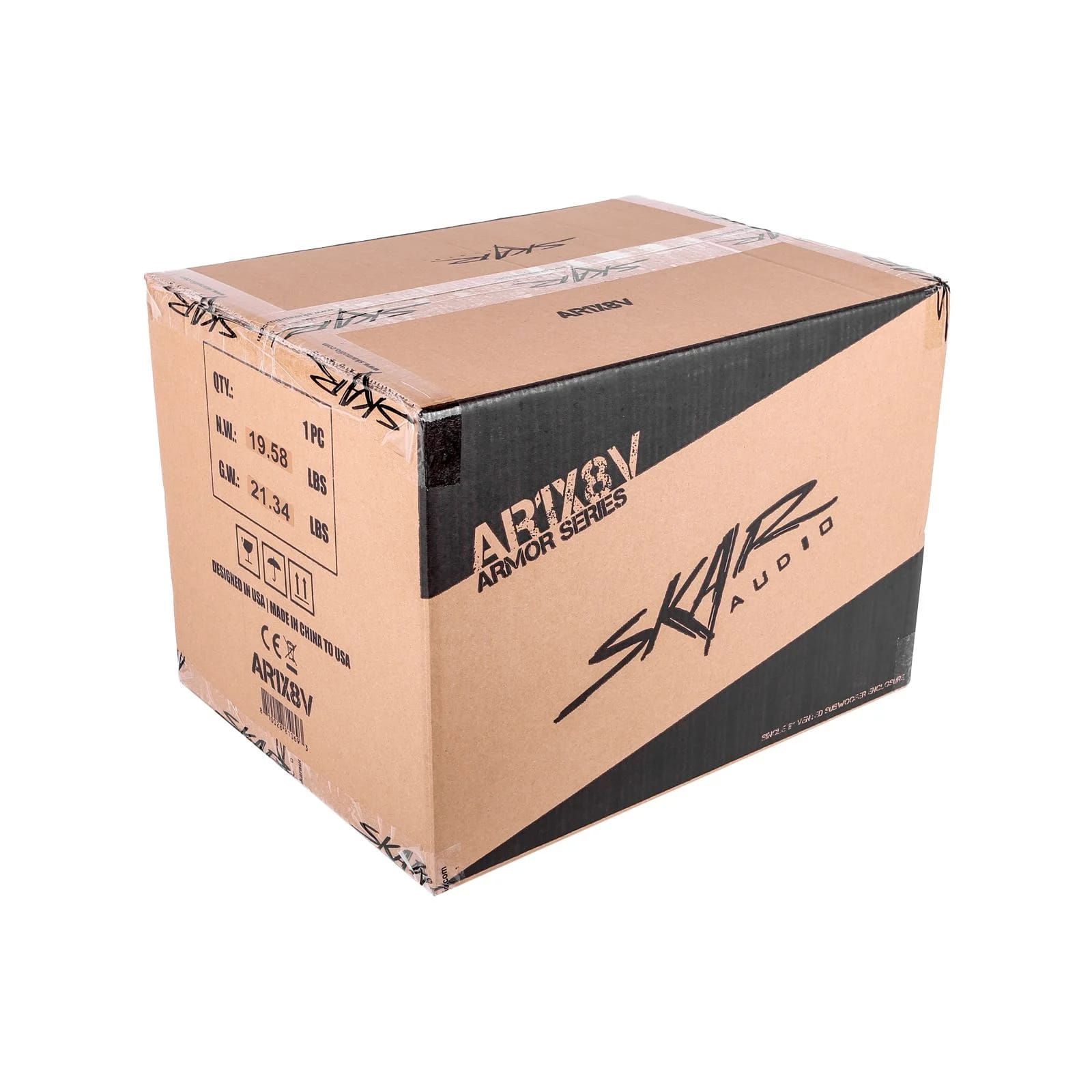 AR1X8V | Single 8" Armor Coated Ported Subwoofer Enclosure #9