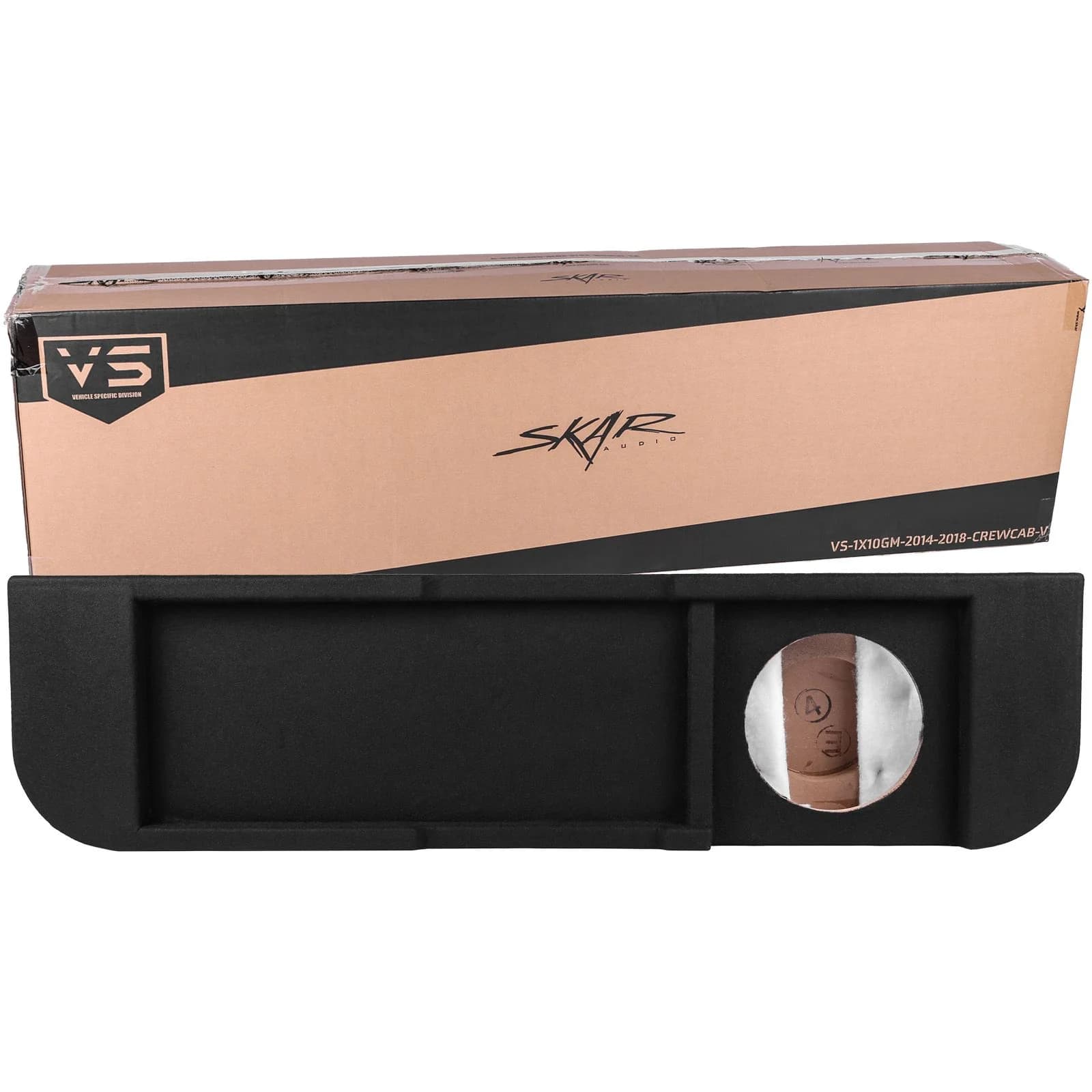 Featured Product Photo 7 for 2014-2018 Chevy Silverado & GMC Sierra Crew Cab Compatible Single 10" Ported Subwoofer Enclosure