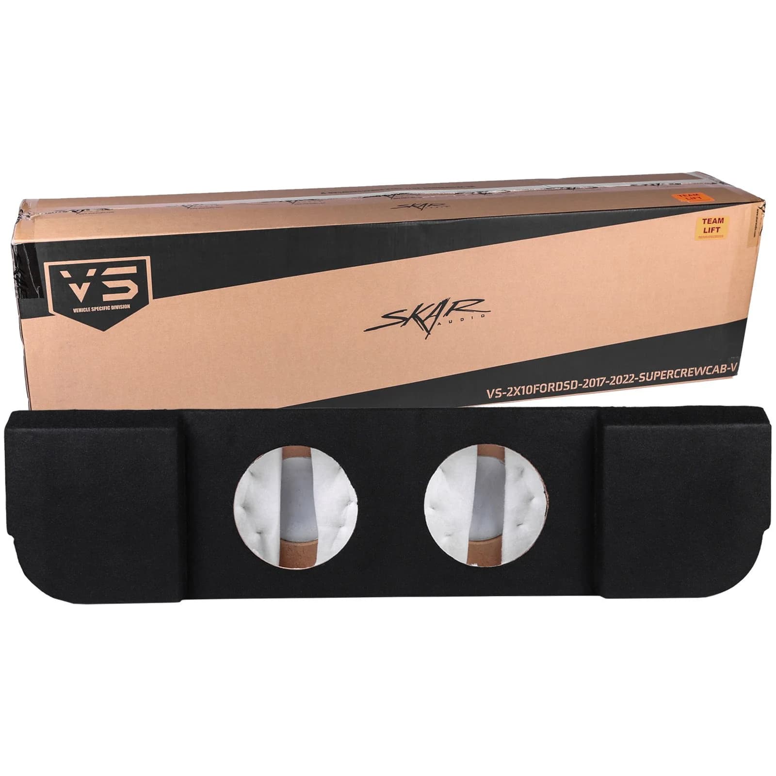 Featured Product Photo 8 for 2017-2025 Ford Super Duty (F-250/350/450) SuperCrew Cab Compatible Dual 10" Ported Subwoofer Enclosure