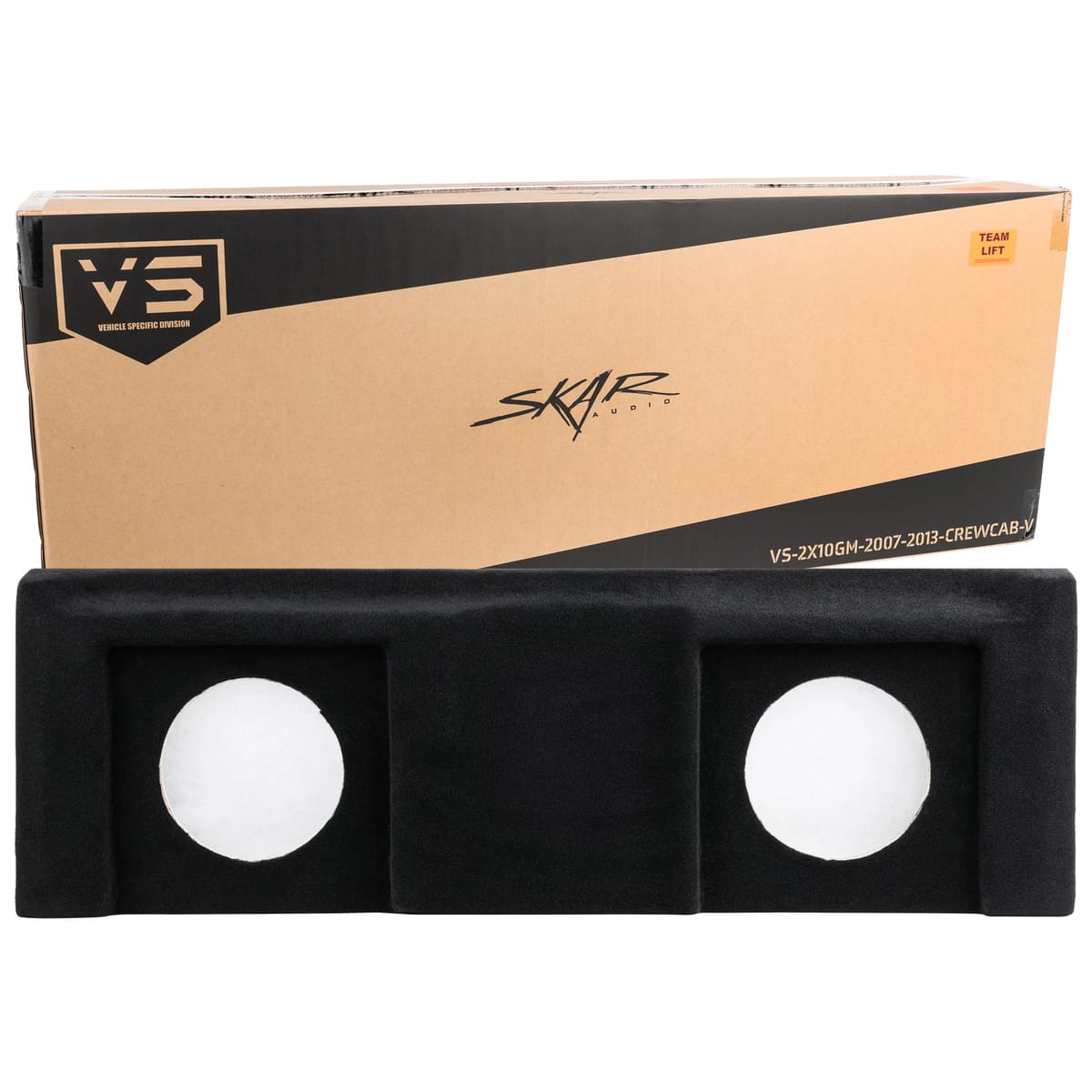 2007-2013 Chevy Silverado & GMC Sierra Crew Cab Compatible Dual 10" Subwoofer Enclosure #9