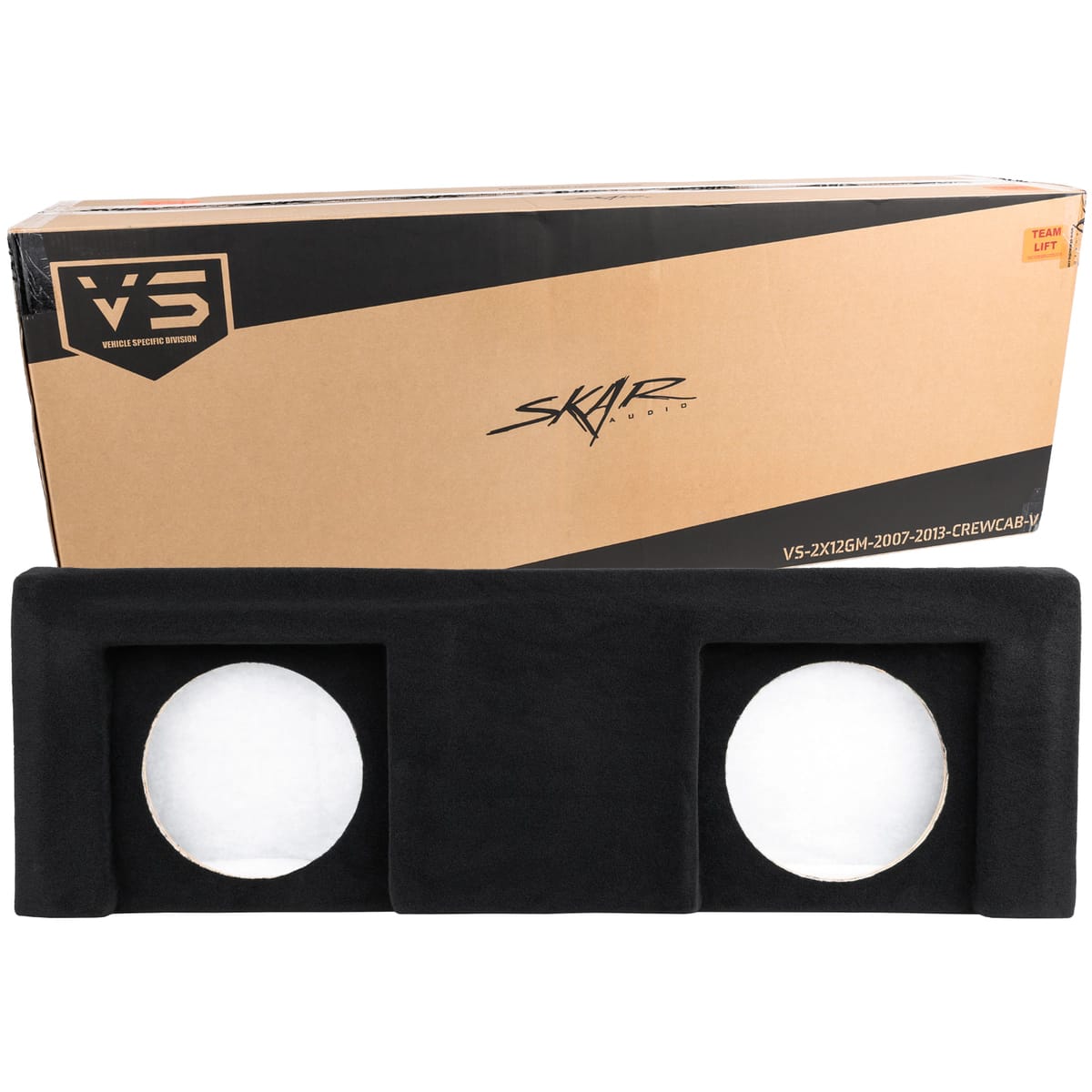 2007-2013 Chevy Silverado & GMC Sierra Crew Cab Compatible Dual 12" Subwoofer Enclosure #9