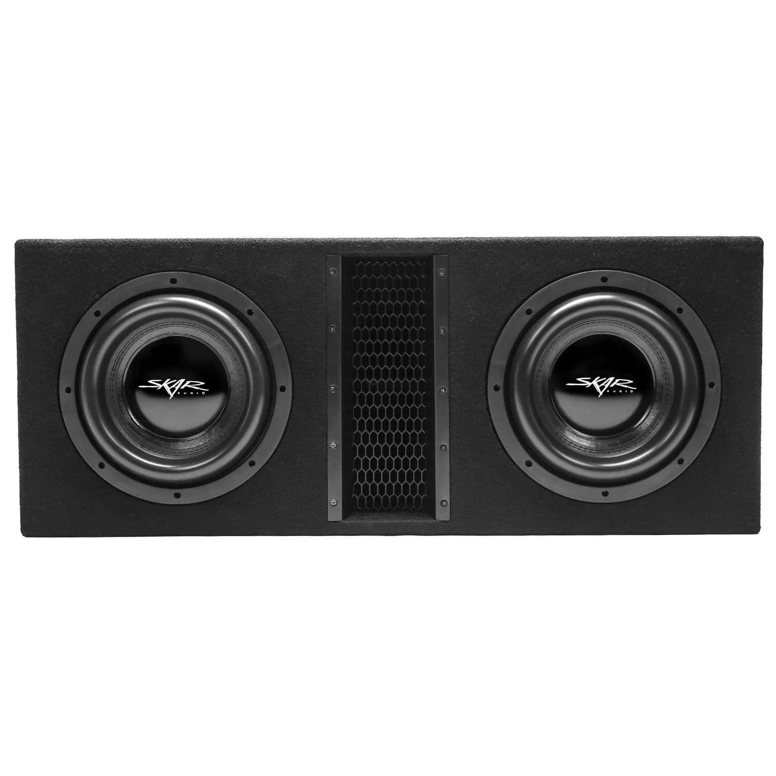 Featured Product Photo 1 for EVL-2X10D4 | Dual 10" 4,000 Watt EVL Series Loaded Vented Subwoofer Enclosure
