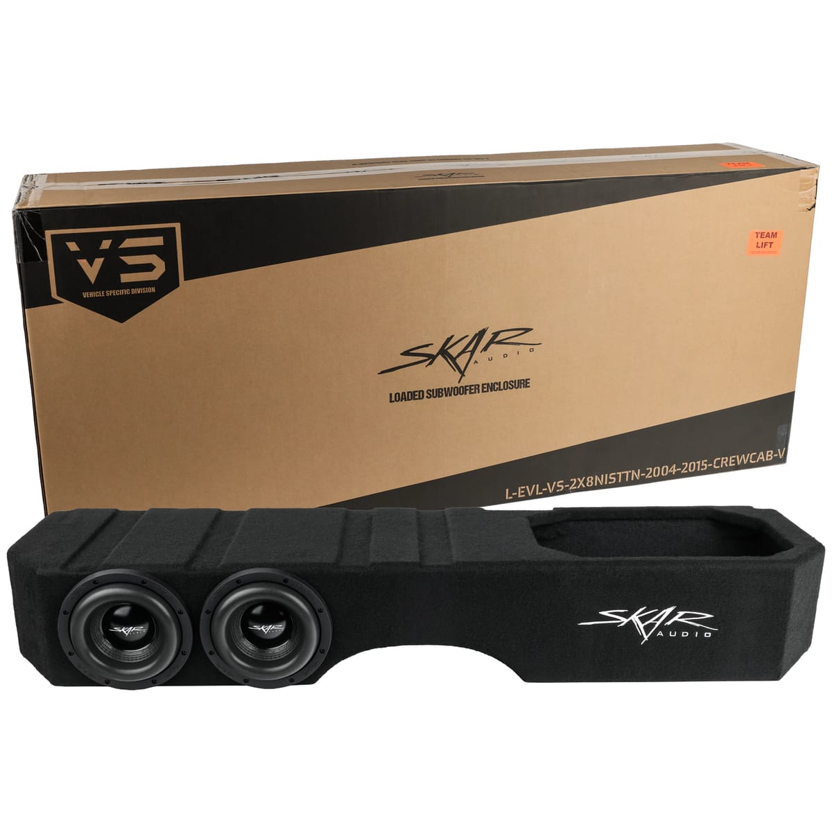 Dual 8" 2,400W Max Power Loaded Subwoofer Enclosure Compatible with 2005-2014 Nissan Titan Crew Cab Trucks #9