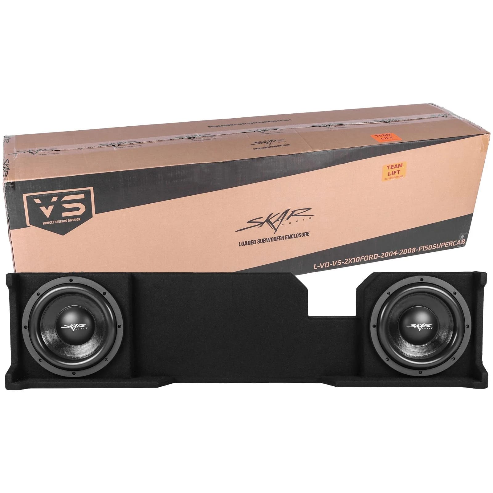 Dual 10" 1,600W Max Power Loaded Subwoofer Enclosure Compatible with 2004-2008 Ford F-150 Super Cab Trucks #9