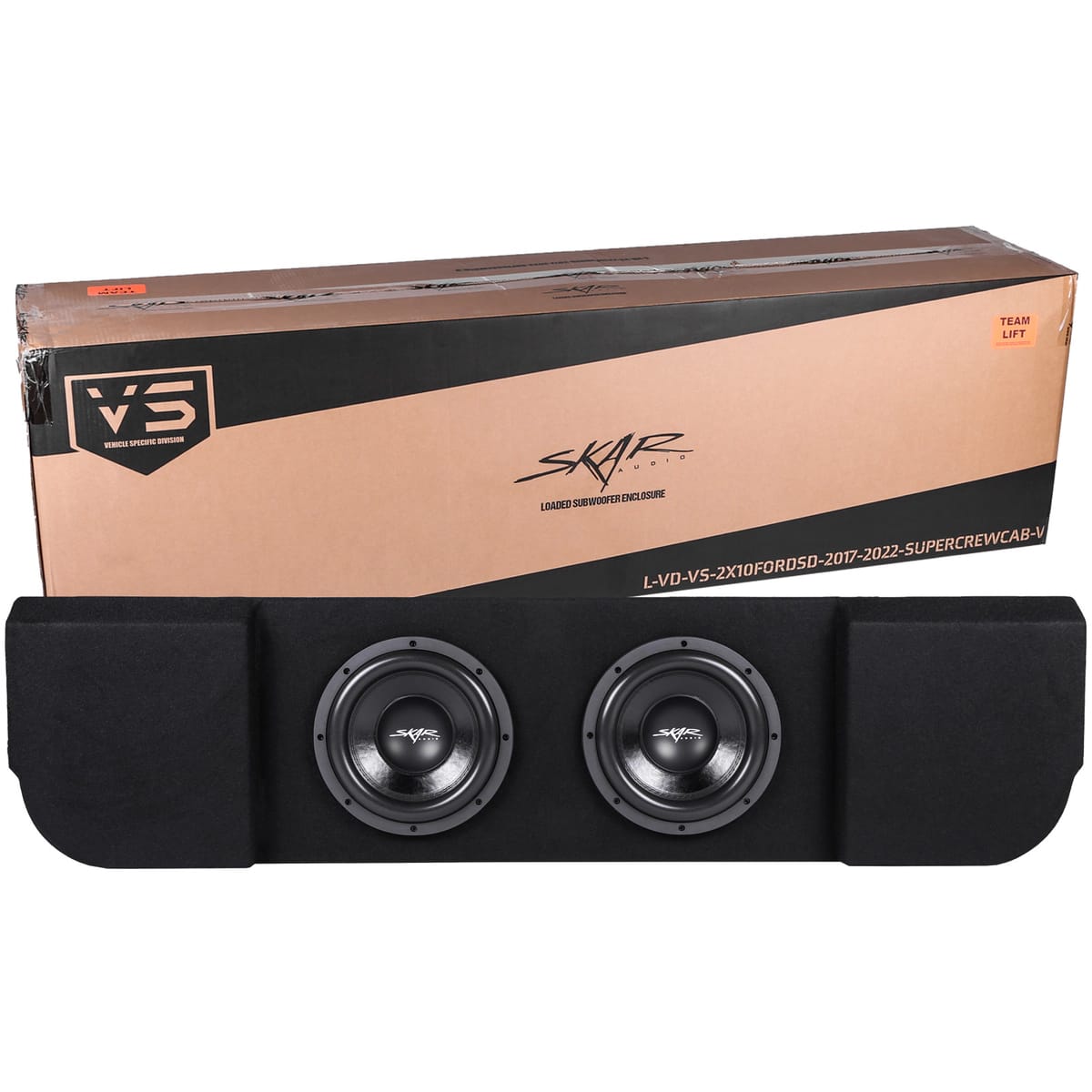 Dual 10" 1,600W Max Power Loaded Subwoofer Enclosure Compatible with 2017-2025 Ford Super Duty (F-250/350/450) SuperCrew Cab Trucks #8