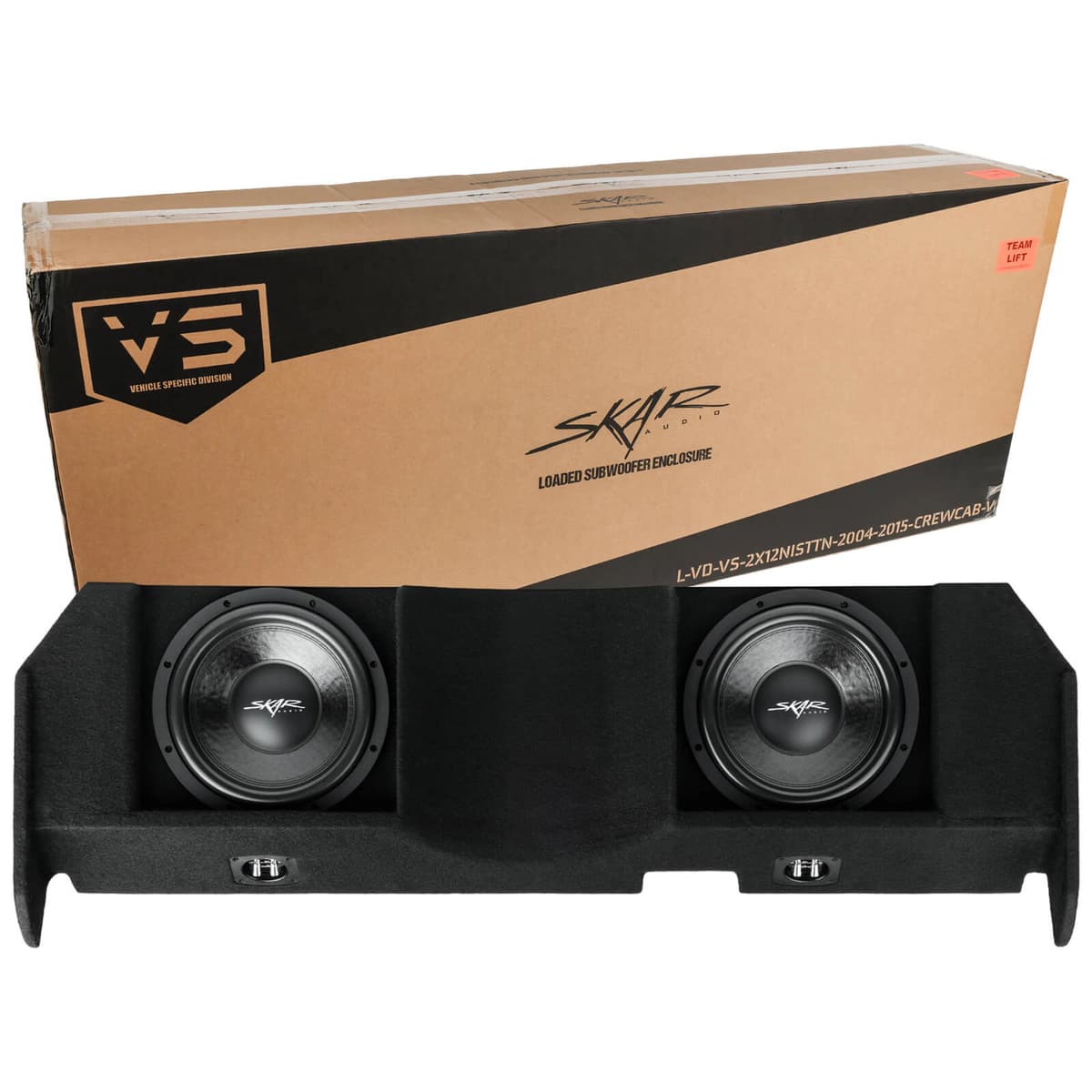 Featured Product Photo 8 for Dual 12" 1,600W Max Power Loaded Subwoofer Enclosure Compatible with 2004-2015 Nissan Titan Crew Cab Trucks