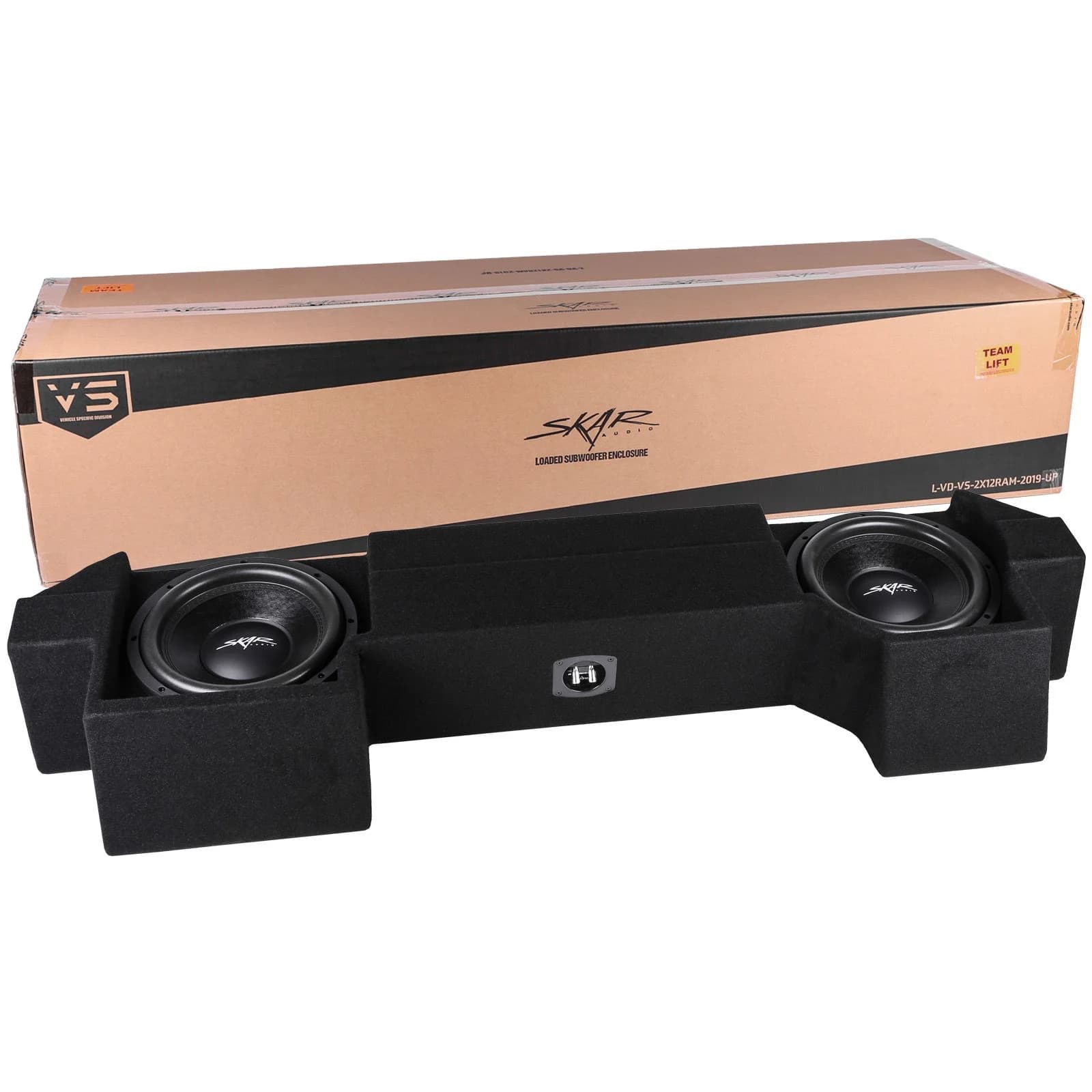 Featured Product Photo 7 for Dual 12" 1,600W Max Power Loaded Subwoofer Enclosure Compatible with 2019-2025 Ram 1500 (5th Gen) Crew Cab Trucks